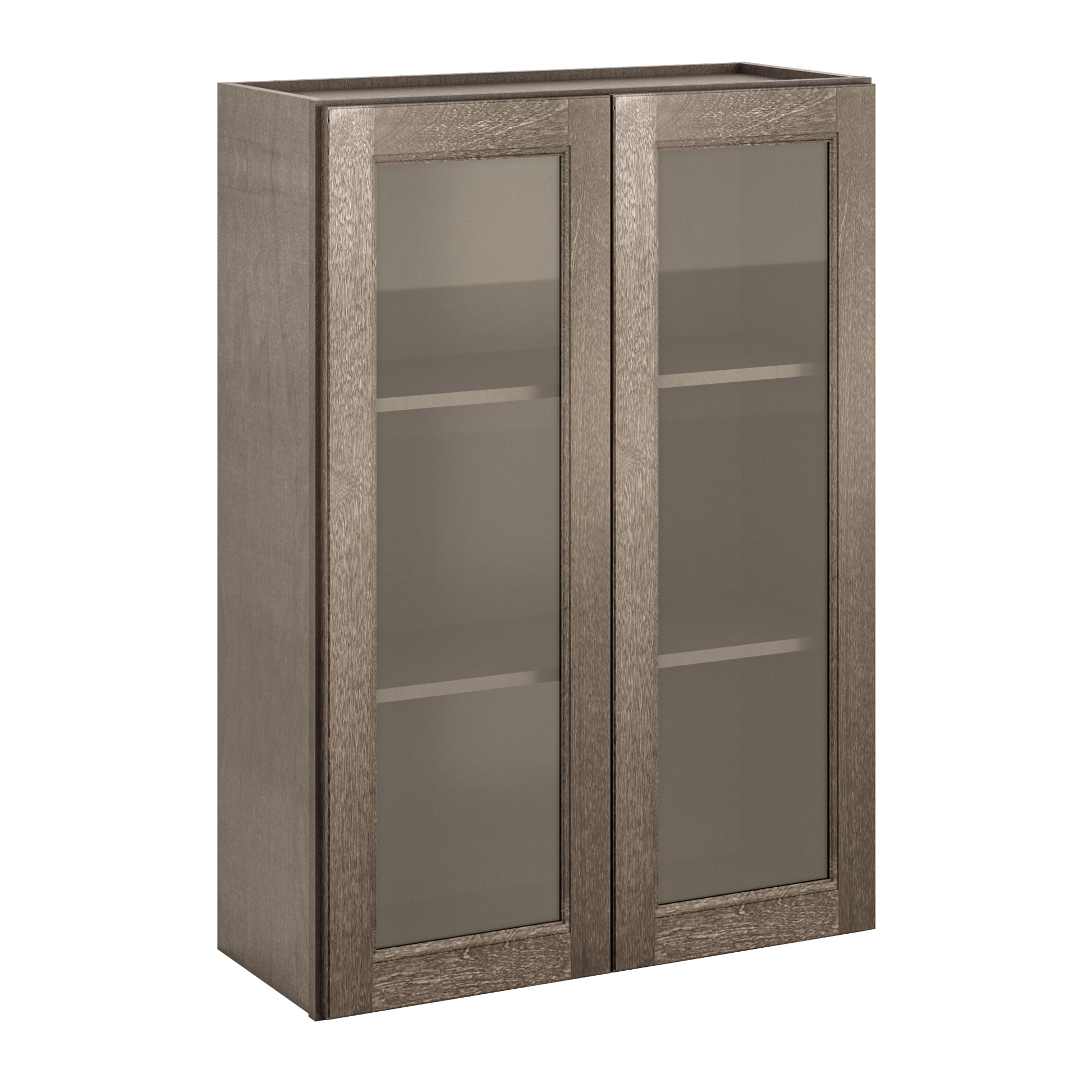 Frosted Glass Door Wall Kitchen Cabinet WMD3042 Milan Slate 30 in. width 42 in. height 12 in. depth - Kitchen Cabinets