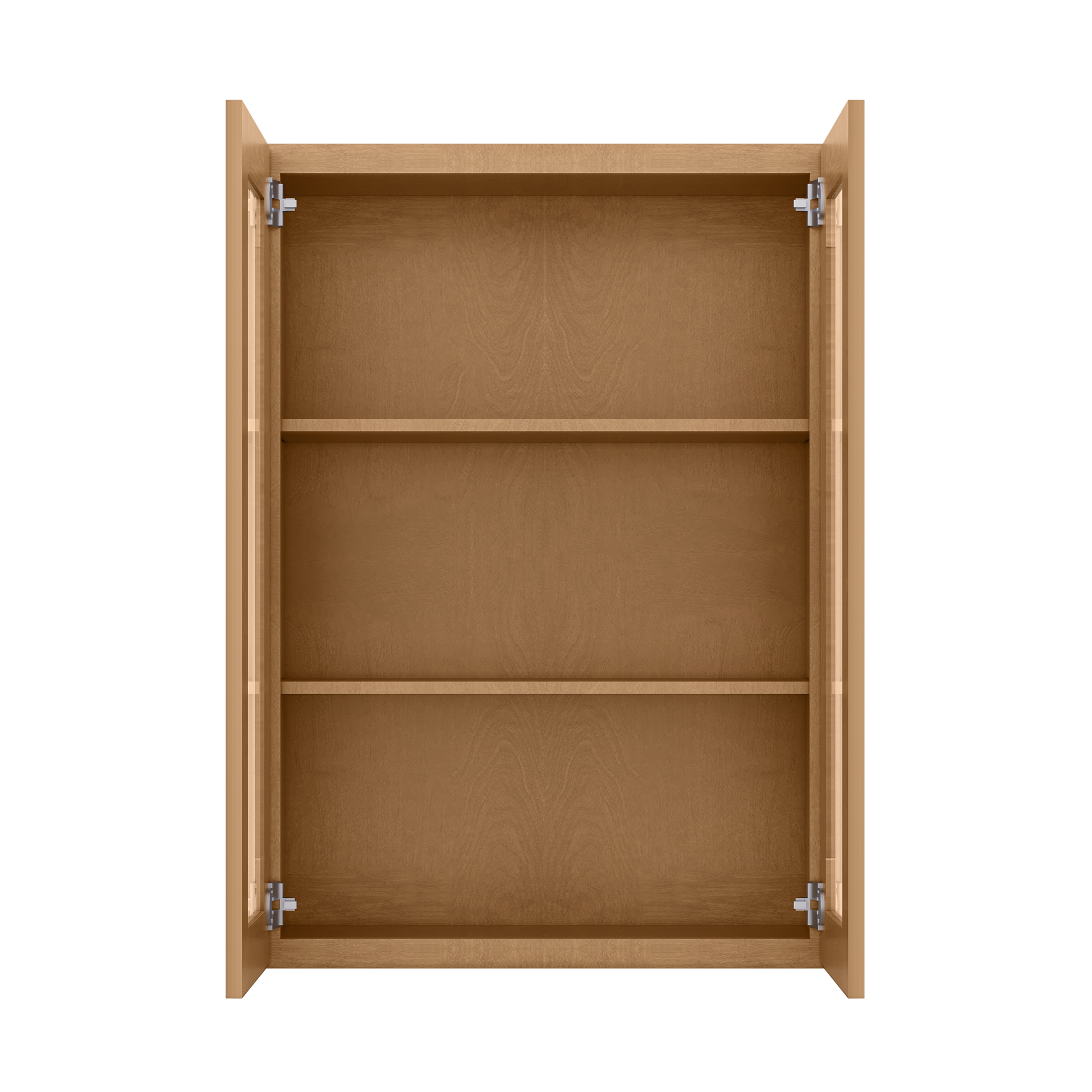 Frosted Glass Door Wall Kitchen Cabinet WMD3042 Shaker Toffee 30 in. width 42 in. height 12 in. depth - Kitchen Cabinets
