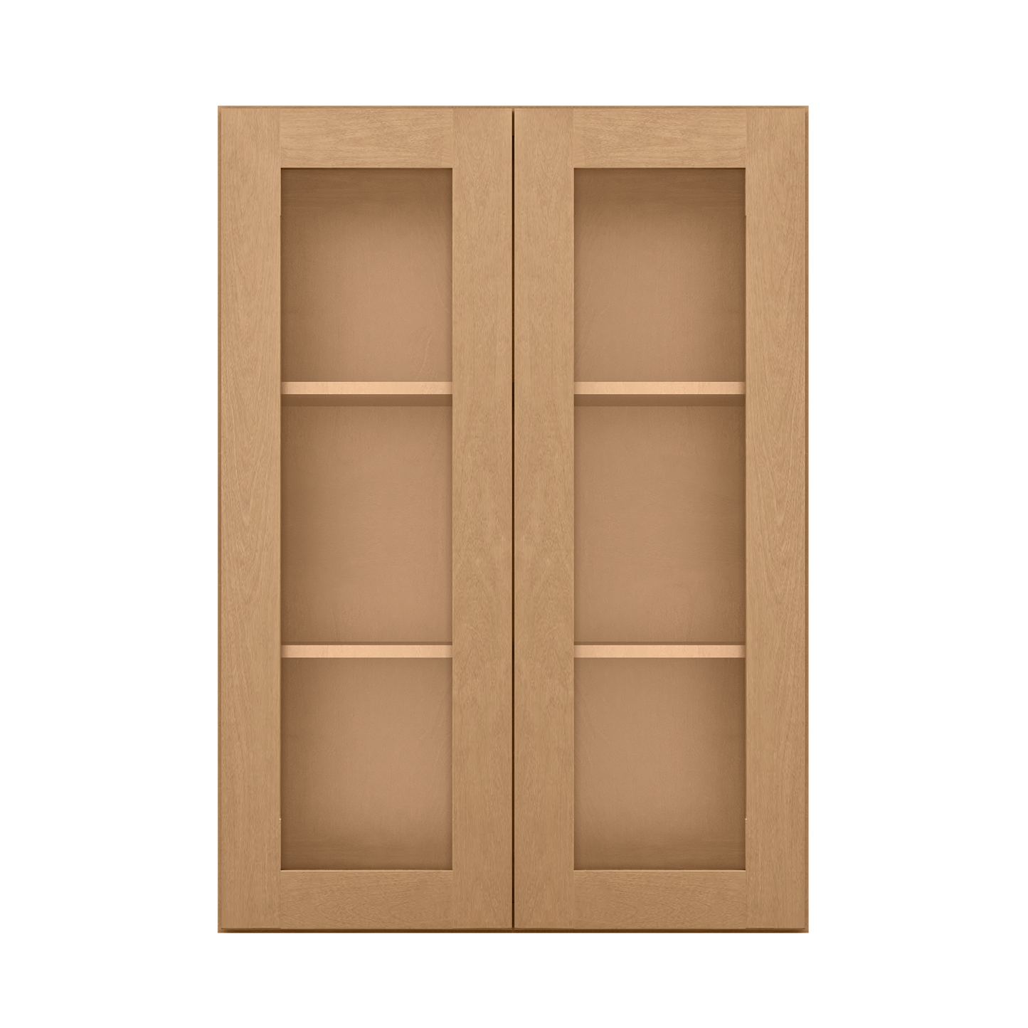Frosted Glass Door Wall Kitchen Cabinet WMD3042 Shaker Toffee 30 in. width 42 in. height 12 in. depth - Kitchen Cabinets