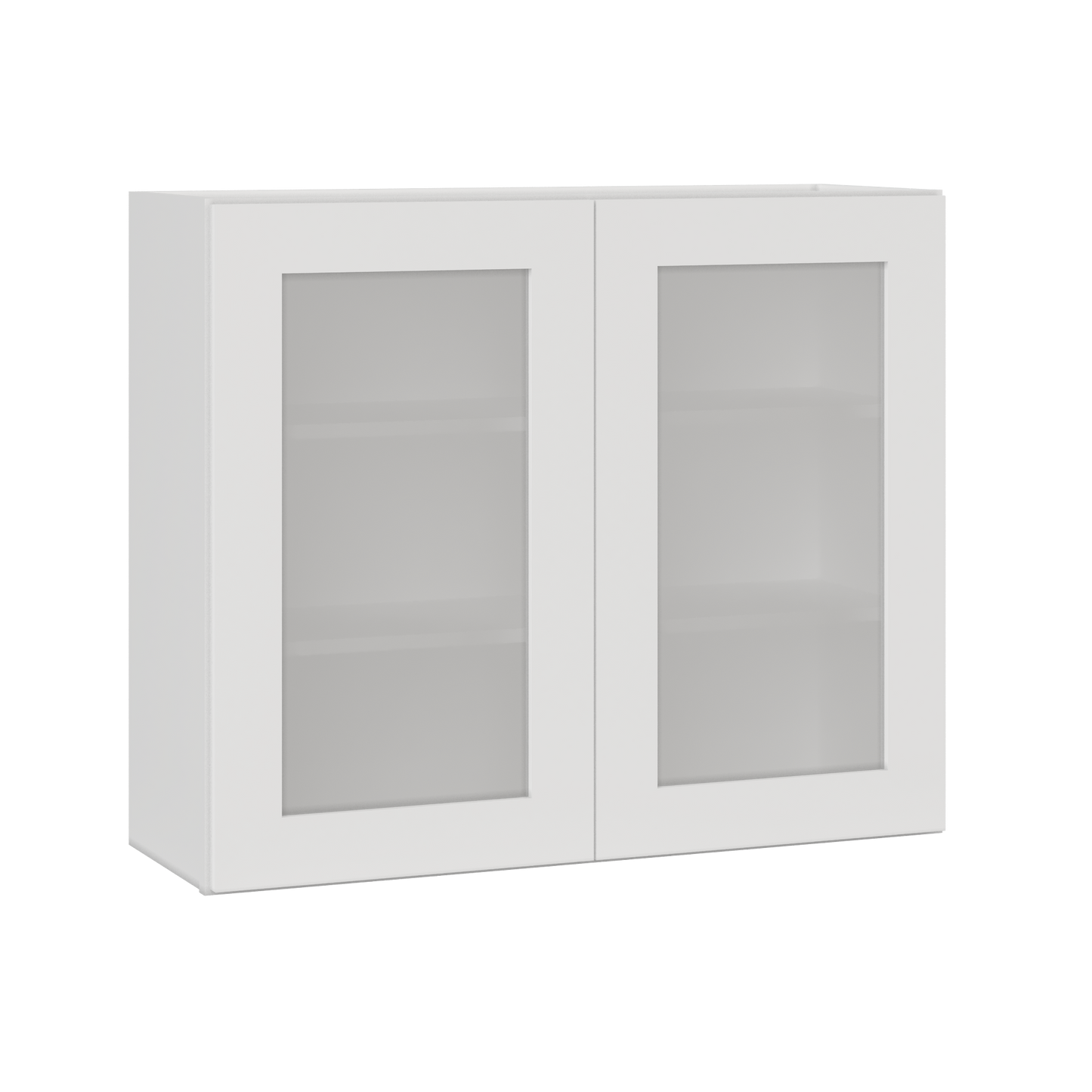 Frosted Glass Door Wall Kitchen Cabinet WMD3630 Alpina White LessCare 36 in. width 30 in. height 12 in. depth - Kitchen