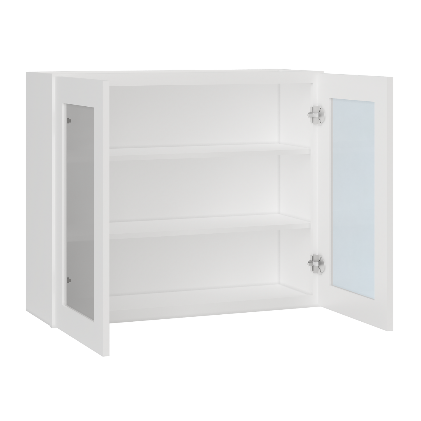 Frosted Glass Door Wall Kitchen Cabinet WMD3630 Alpina White LessCare 36 in. width 30 in. height 12 in. depth - Kitchen