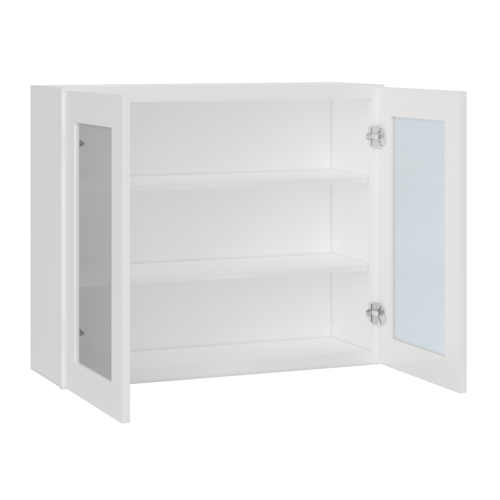 Frosted Glass Door Wall Kitchen Cabinet WMD3630 Alpina White LessCare 36 in. width 30 in. height 12 in. depth - Kitchen