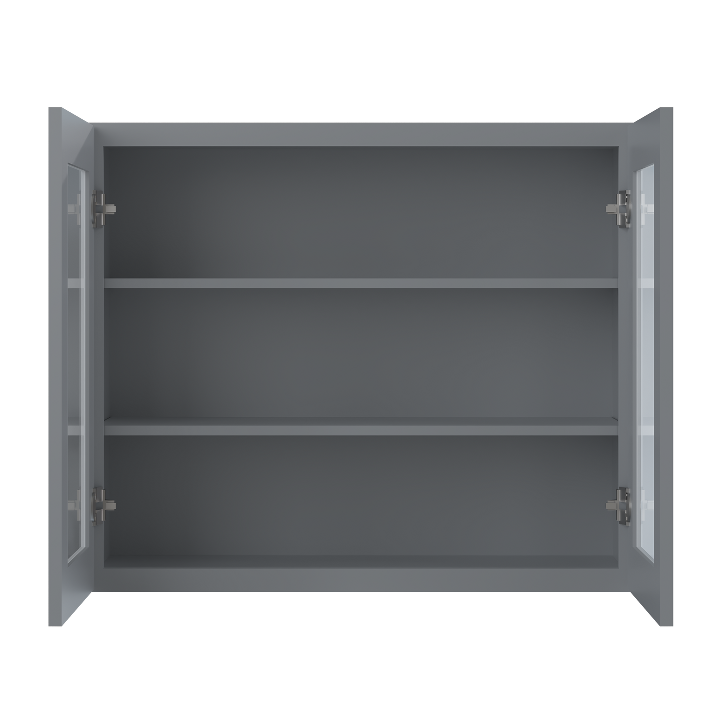 Frosted Glass Door Wall Kitchen Cabinet WMD3630 Colonial Gray LessCare 36 in. width 30 in. height 12 in. depth