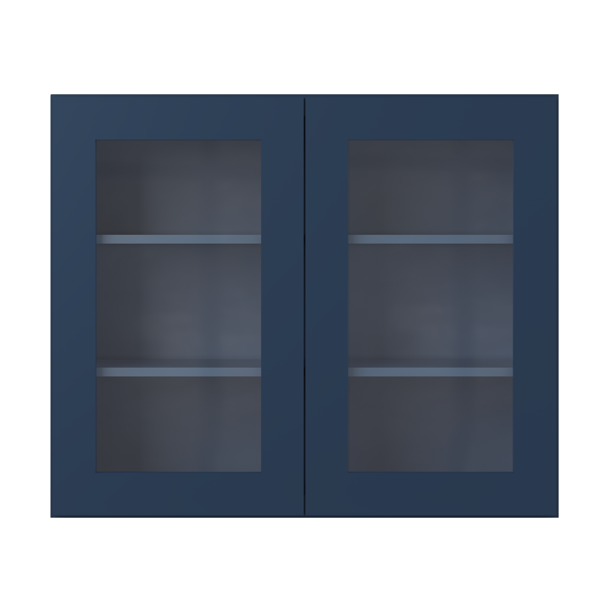 Frosted Glass Door Wall Kitchen Cabinet WMD3630 Danbury Blue LessCare 36 in. width 30 in. height 12 in. depth - Kitchen