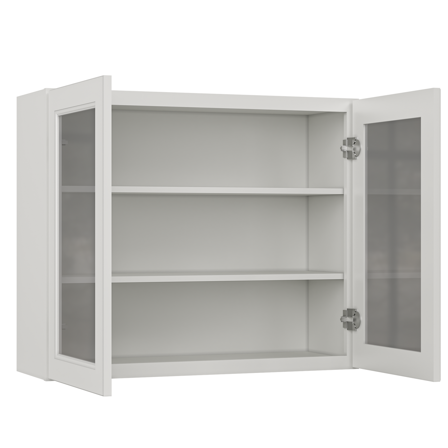Frosted Glass Door Wall Kitchen Cabinet WMD3630 Milan Pearl 36 in. width 30 in. height 12 in. depth - Kitchen Cabinets
