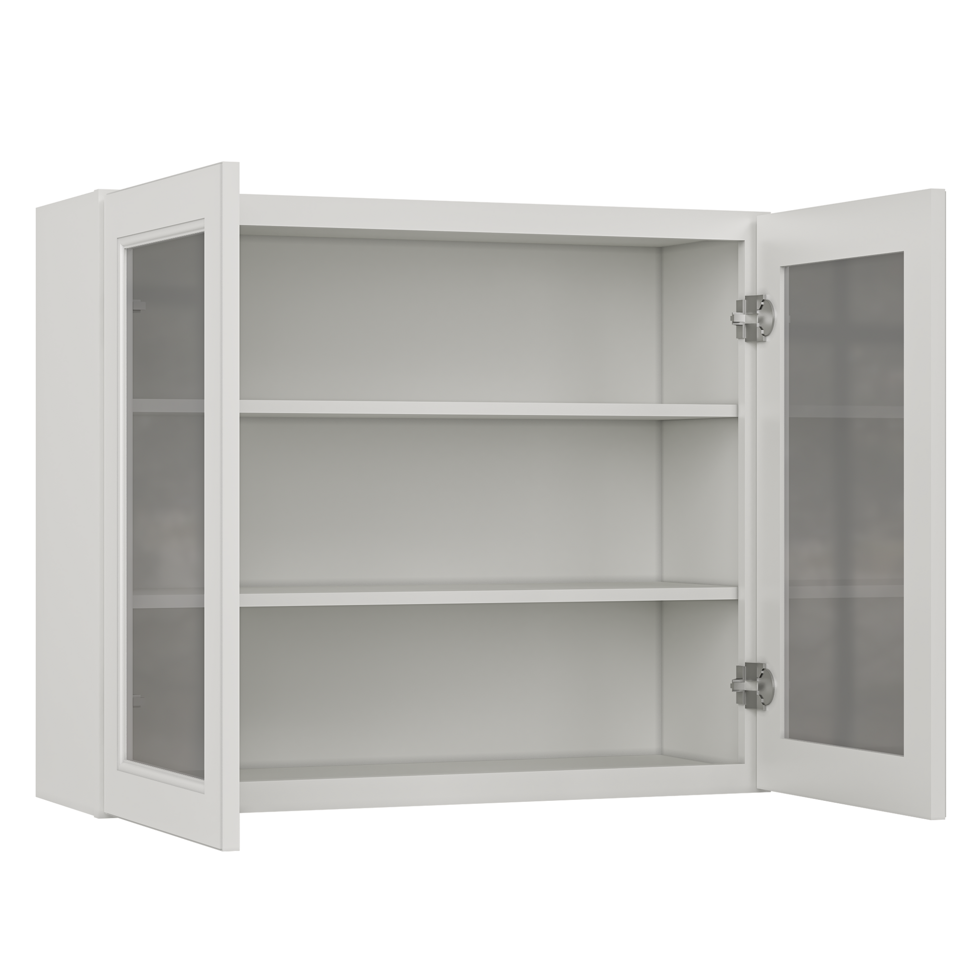 Frosted Glass Door Wall Kitchen Cabinet WMD3630 Milan Pearl 36 in. width 30 in. height 12 in. depth - Kitchen Cabinets