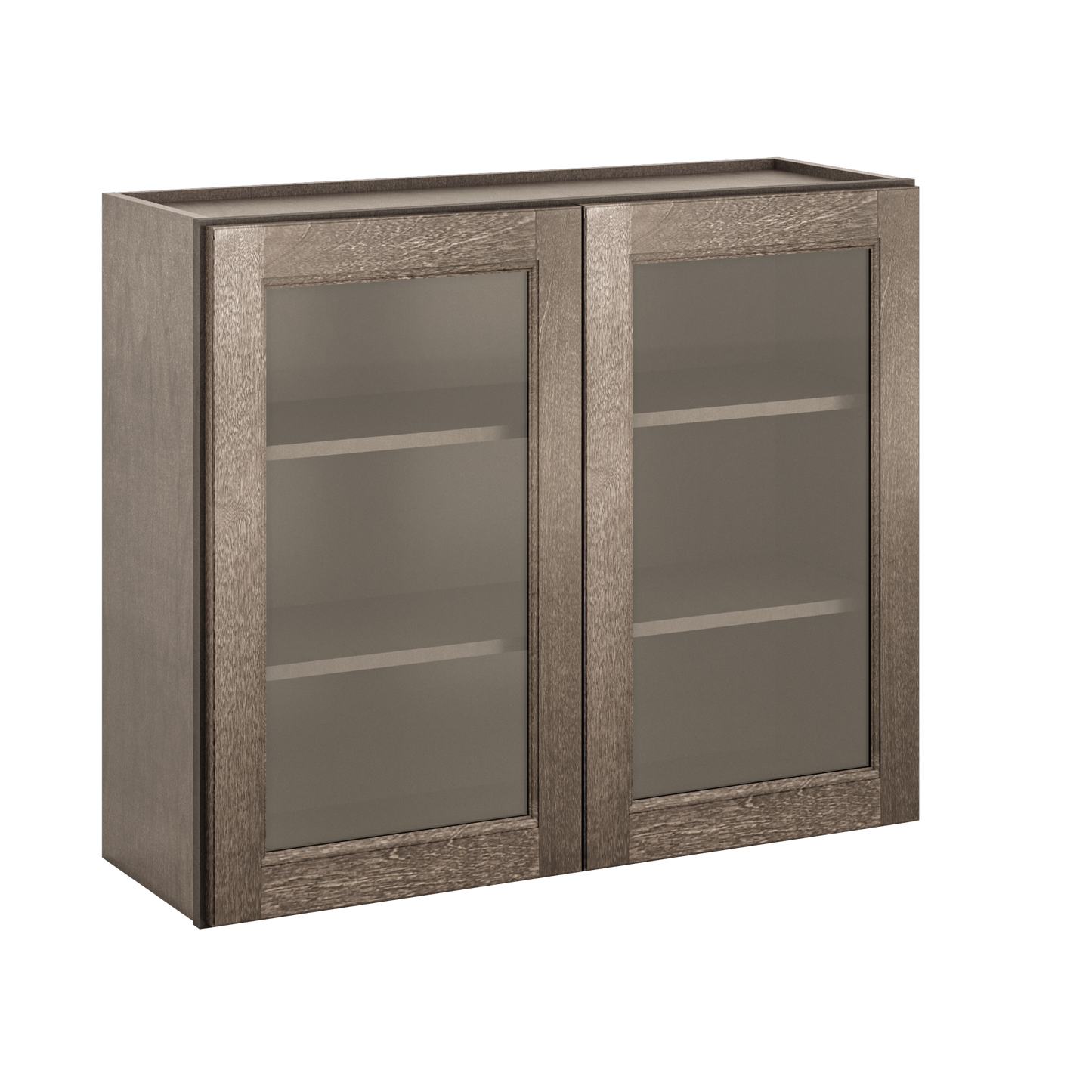 Frosted Glass Door Wall Kitchen Cabinet WMD3630 Milan Slate 36 in. width 30 in. height 12 in. depth - Kitchen Cabinets