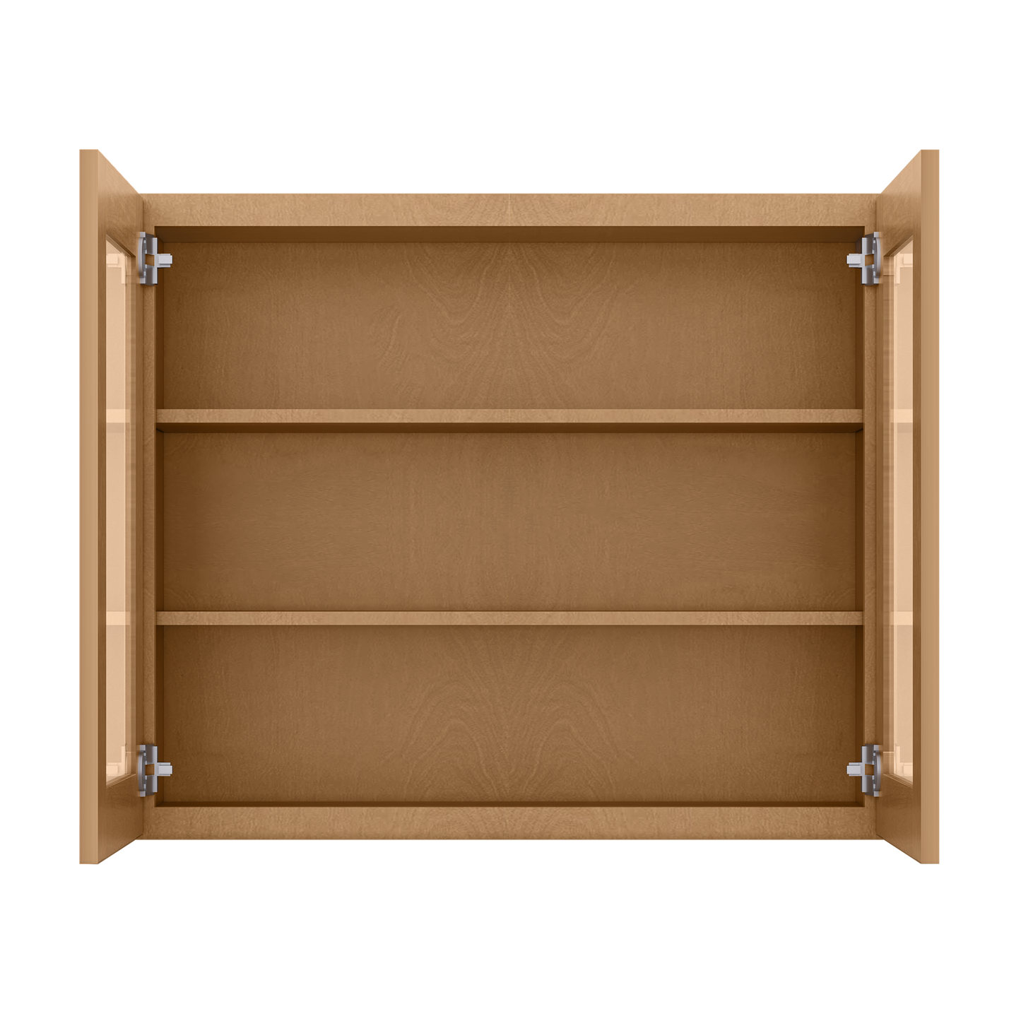 Frosted Glass Door Wall Kitchen Cabinet WMD3630 Shaker Toffee 36 in. width 30 in. height 12 in. depth - Kitchen Cabinets