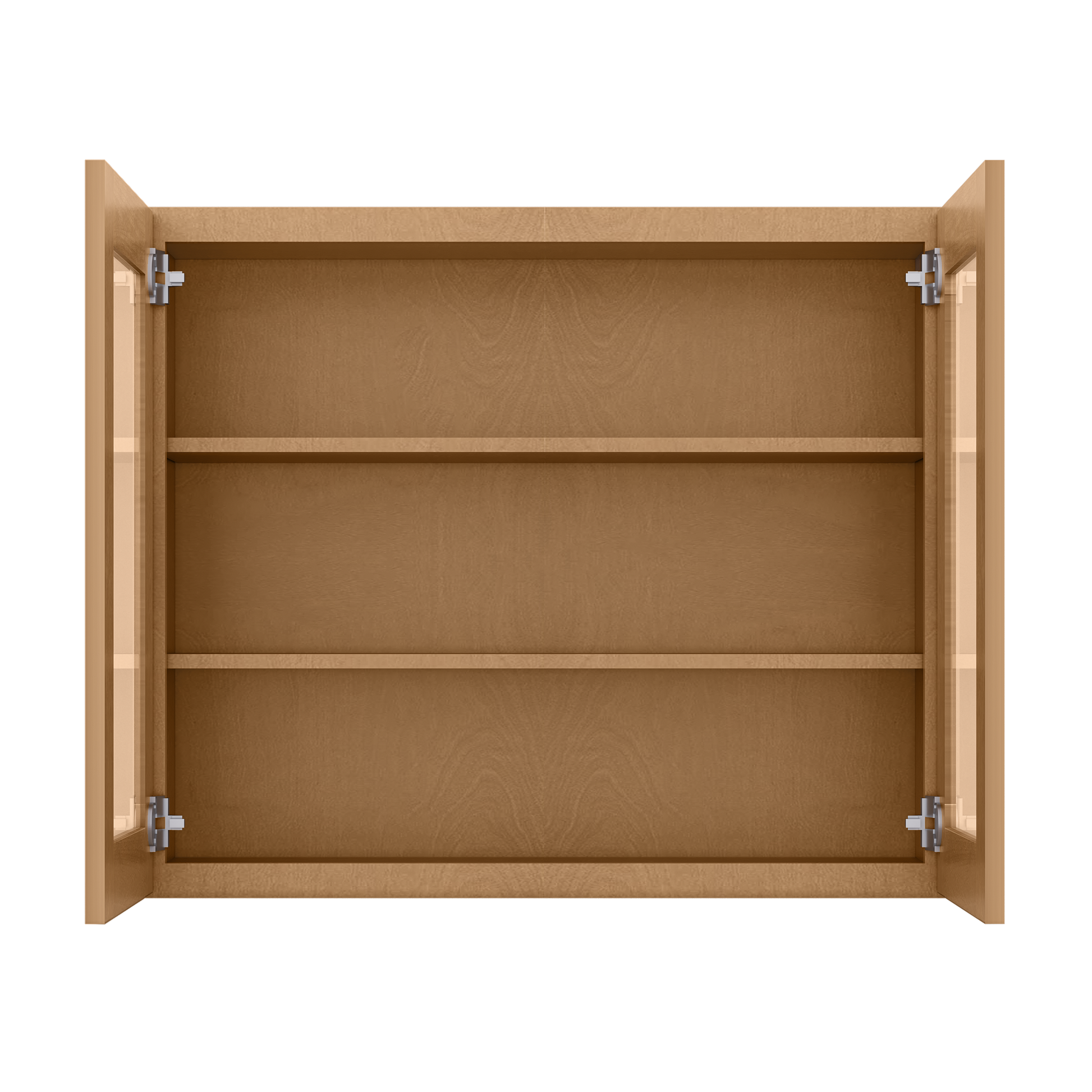 Frosted Glass Door Wall Kitchen Cabinet WMD3630 Shaker Toffee 36 in. width 30 in. height 12 in. depth - Kitchen Cabinets