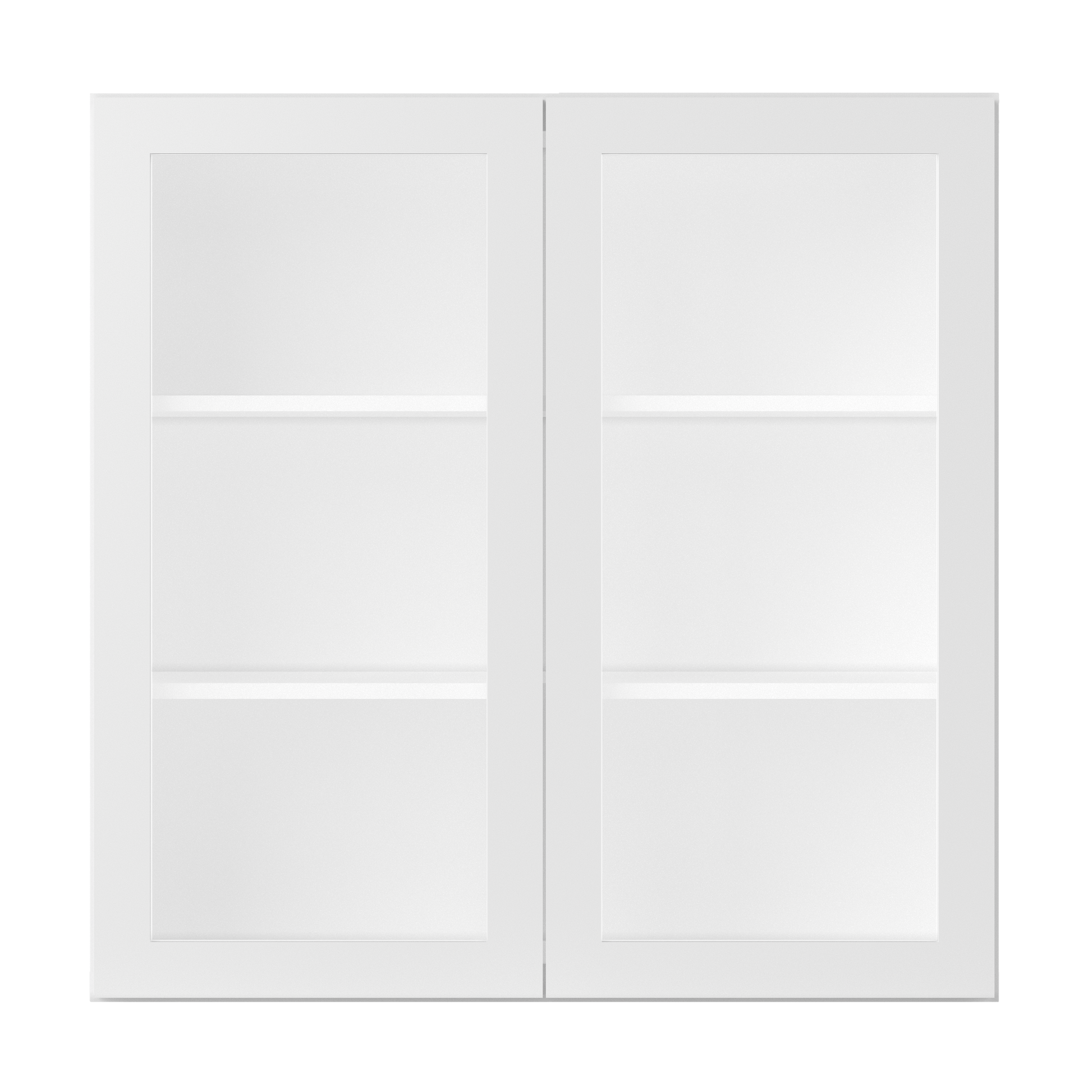 Frosted Glass Door Wall Kitchen Cabinet WMD3636 Alpina White LessCare 36 in. width 36 in. height 12 in. depth - Kitchen