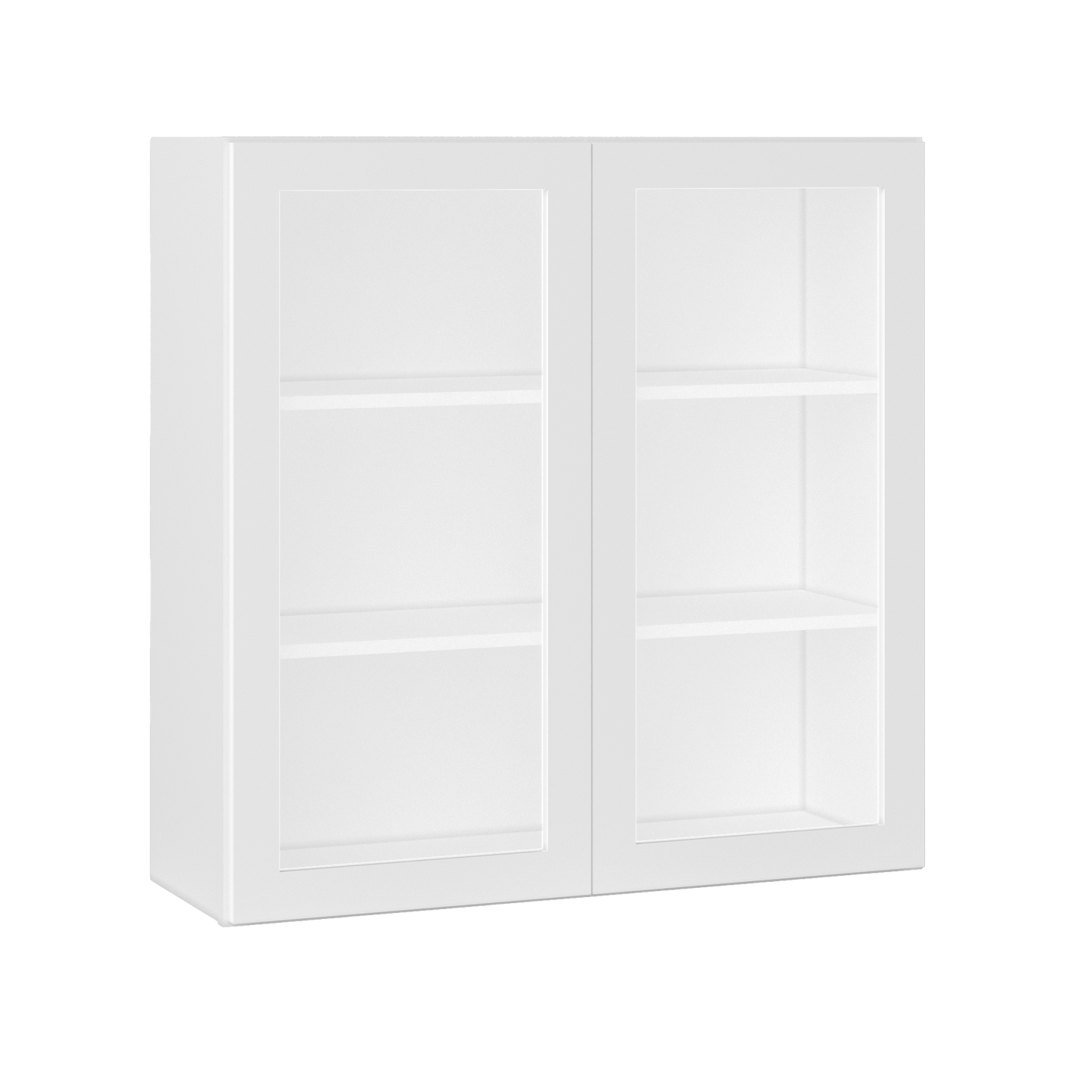 Frosted Glass Door Wall Kitchen Cabinet WMD3636 Alpina White LessCare 36 in. width 36 in. height 12 in. depth - Kitchen