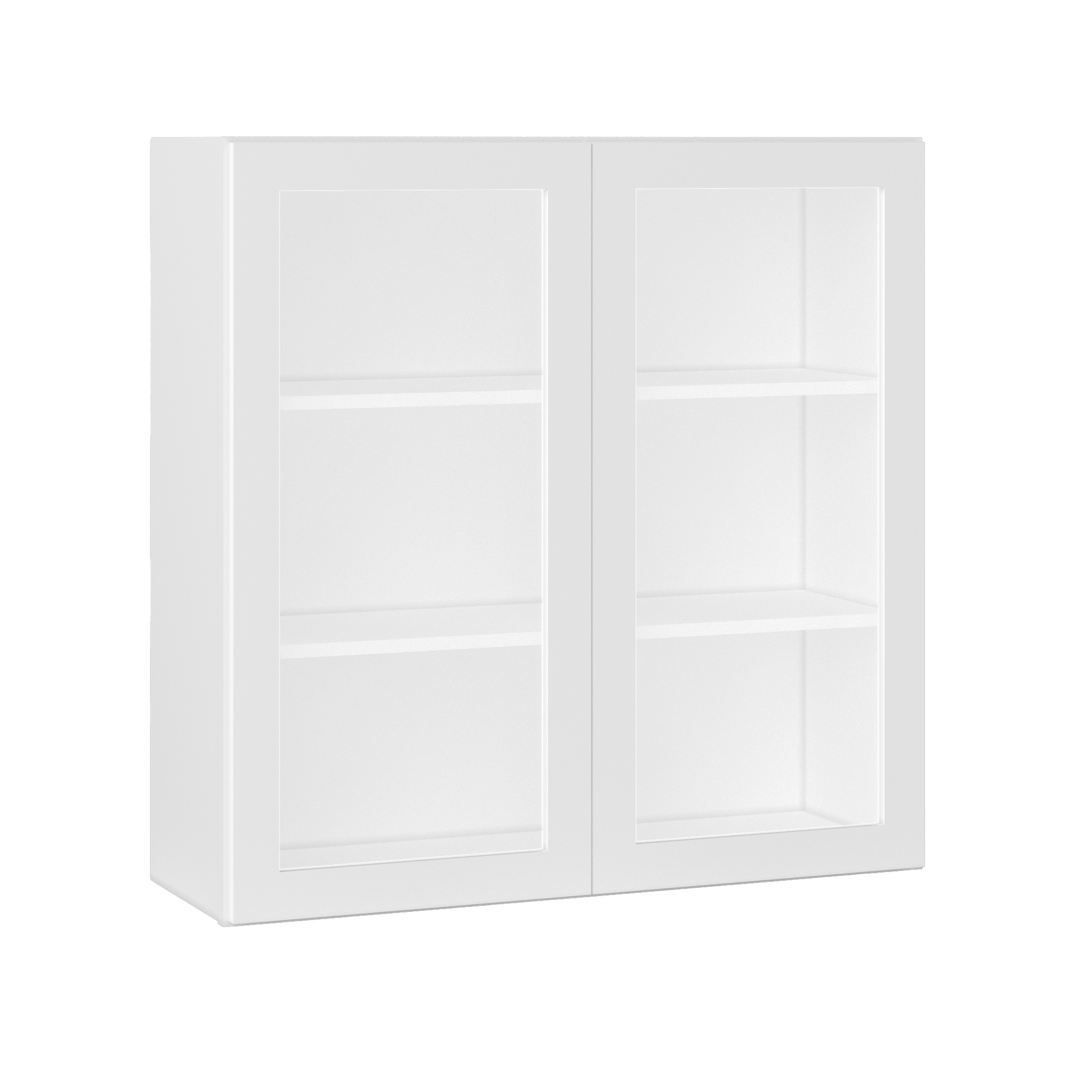 Frosted Glass Door Wall Kitchen Cabinet WMD3636 Alpina White LessCare 36 in. width 36 in. height 12 in. depth - Kitchen
