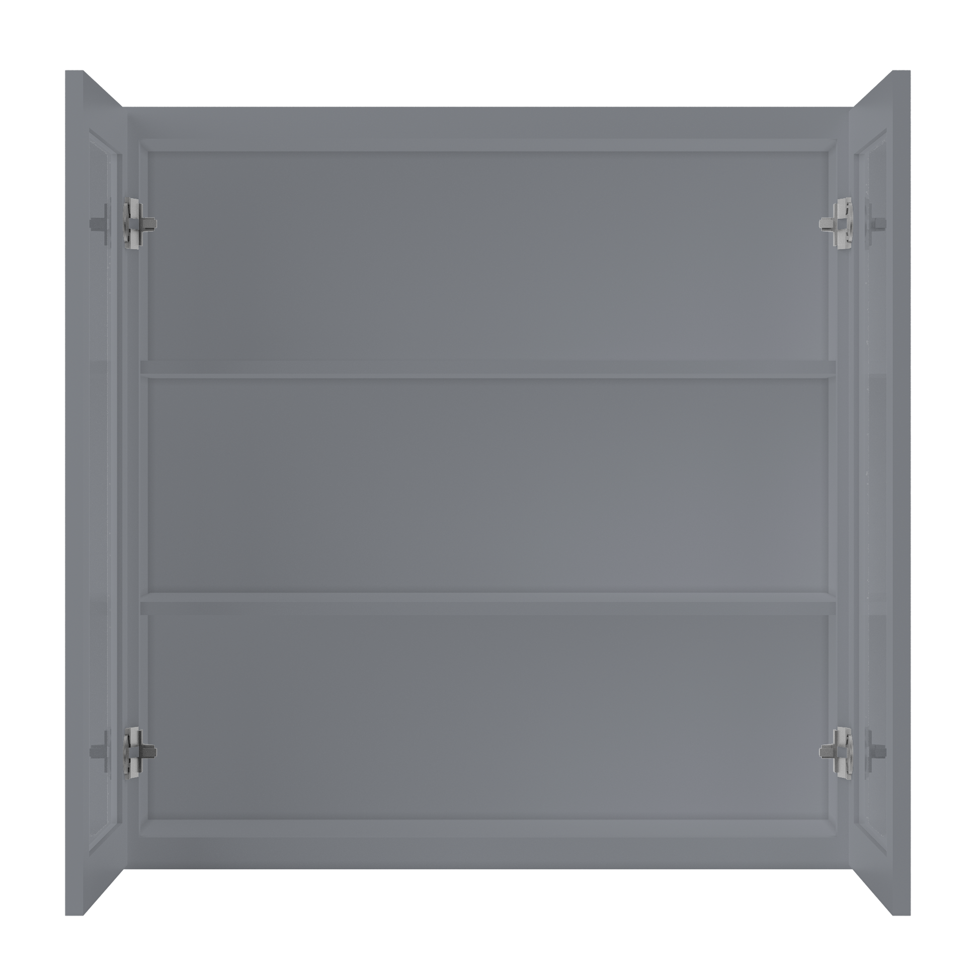 Frosted Glass Door Wall Kitchen Cabinet WMD3636 Colonial Gray LessCare 36 in. width 36 in. height 12 in. depth
