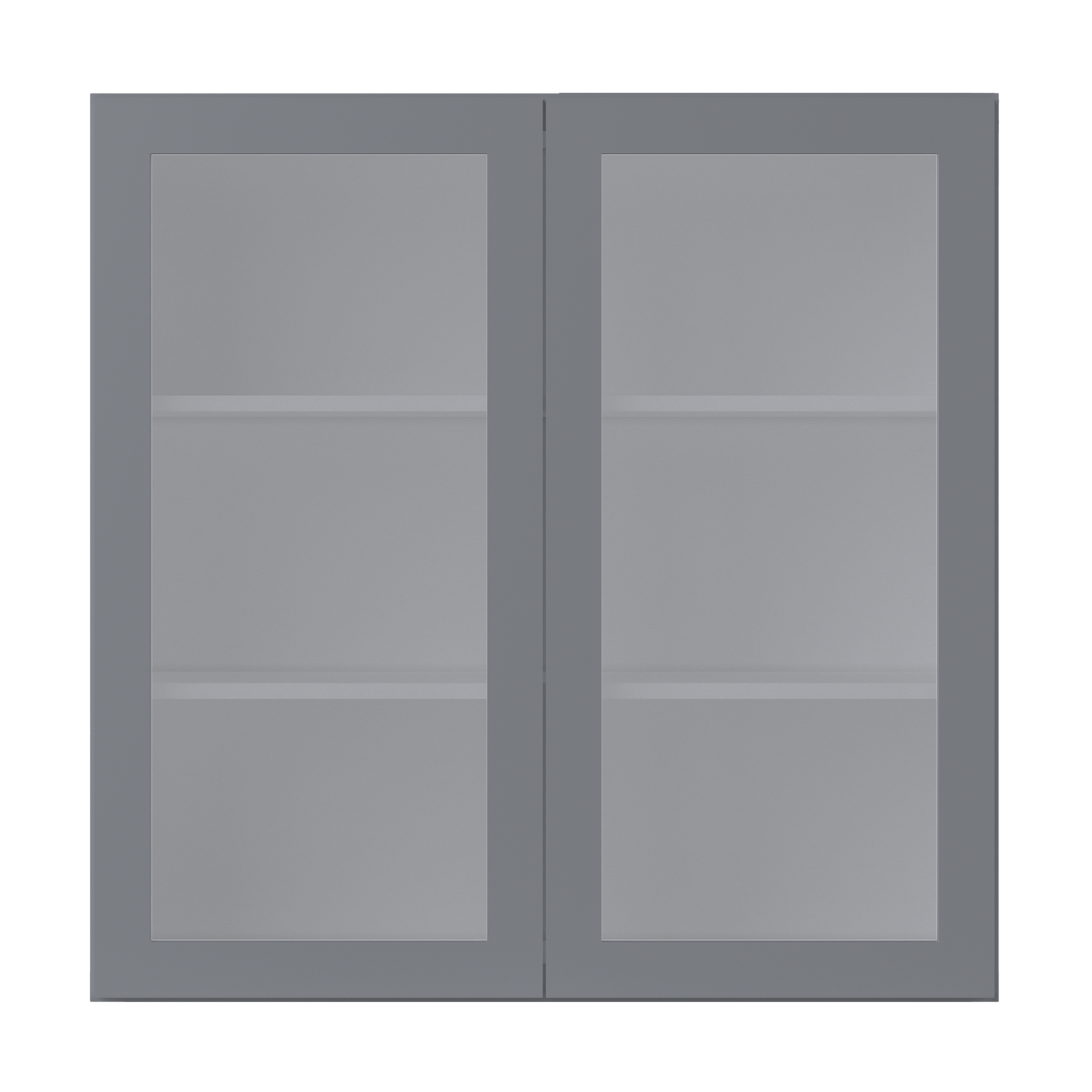Frosted Glass Door Wall Kitchen Cabinet WMD3636 Colonial Gray LessCare 36 in. width 36 in. height 12 in. depth