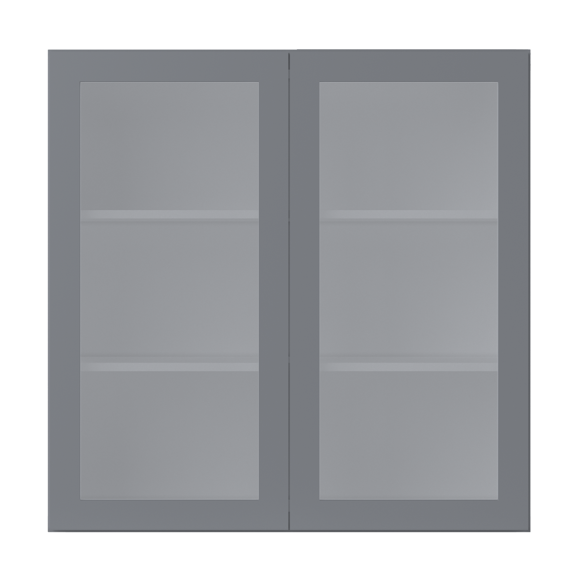 Frosted Glass Door Wall Kitchen Cabinet WMD3636 Colonial Gray LessCare 36 in. width 36 in. height 12 in. depth