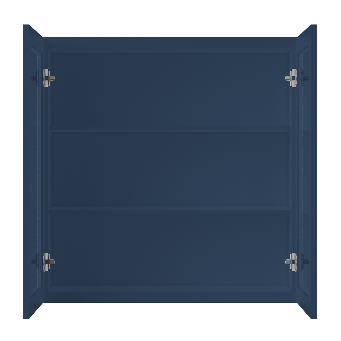 Frosted Glass Door Wall Kitchen Cabinet WMD3636 Danbury Blue LessCare 36 in. width 36 in. height 12 in. depth - Kitchen