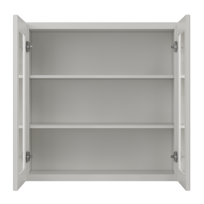 Frosted Glass Door Wall Kitchen Cabinet WMD3636 Milan Pearl 36 in. width 36 in. height 12 in. depth - Kitchen Cabinets