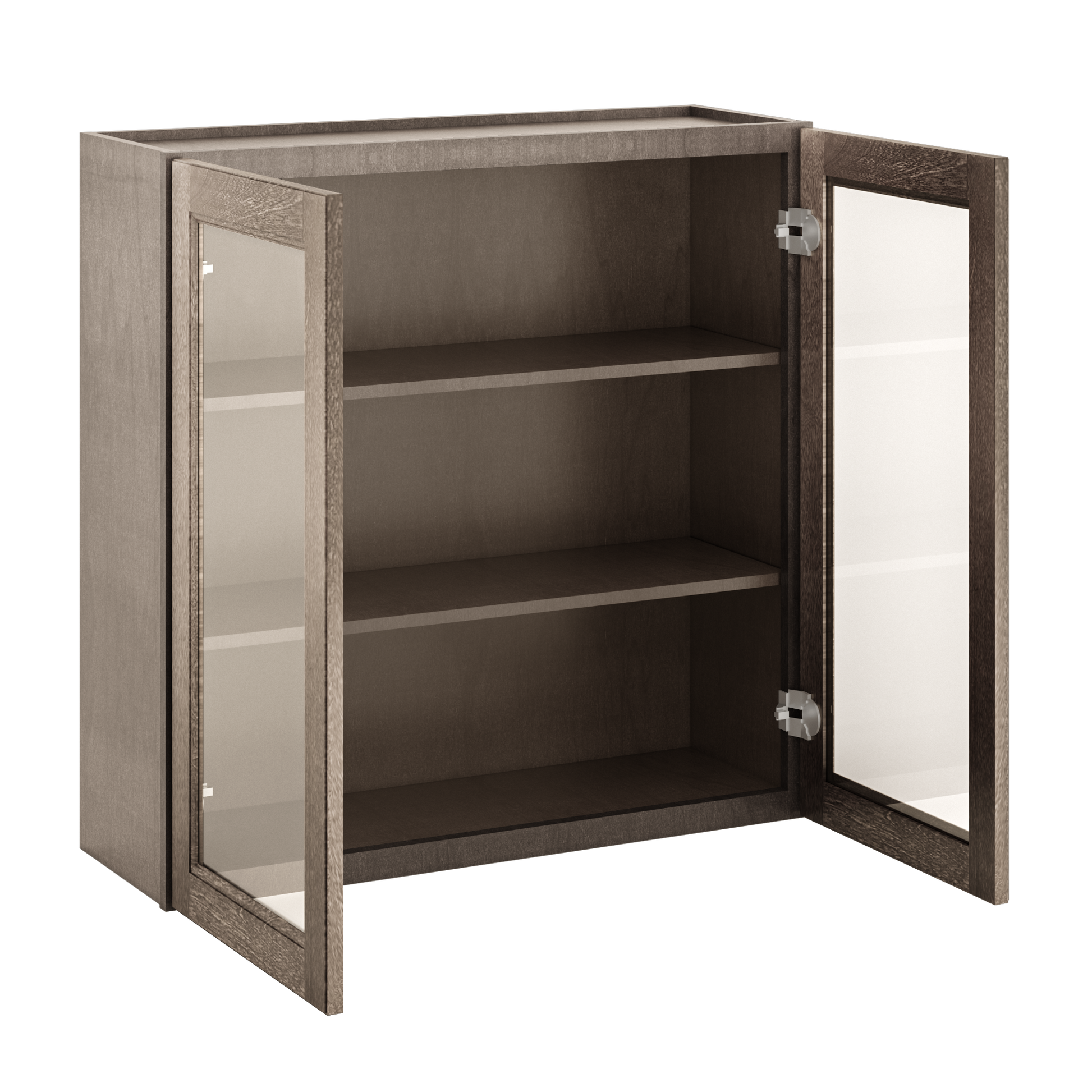 Frosted Glass Door Wall Kitchen Cabinet WMD3636 Milan Slate 36 in. width 36 in. height 12 in. depth - Kitchen Cabinets