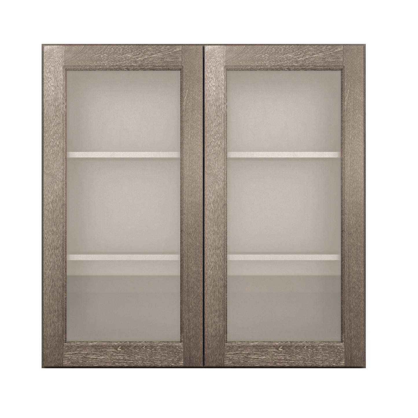 Frosted Glass Door Wall Kitchen Cabinet WMD3636 Milan Slate 36 in. width 36 in. height 12 in. depth - Kitchen Cabinets