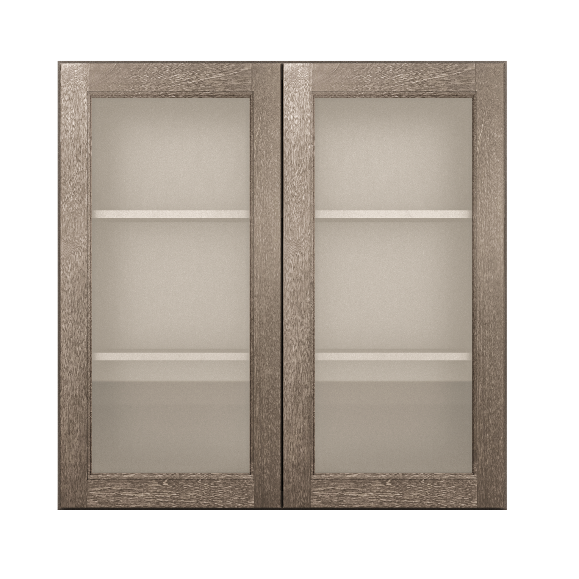 Frosted Glass Door Wall Kitchen Cabinet WMD3636 Milan Slate 36 in. width 36 in. height 12 in. depth - Kitchen Cabinets