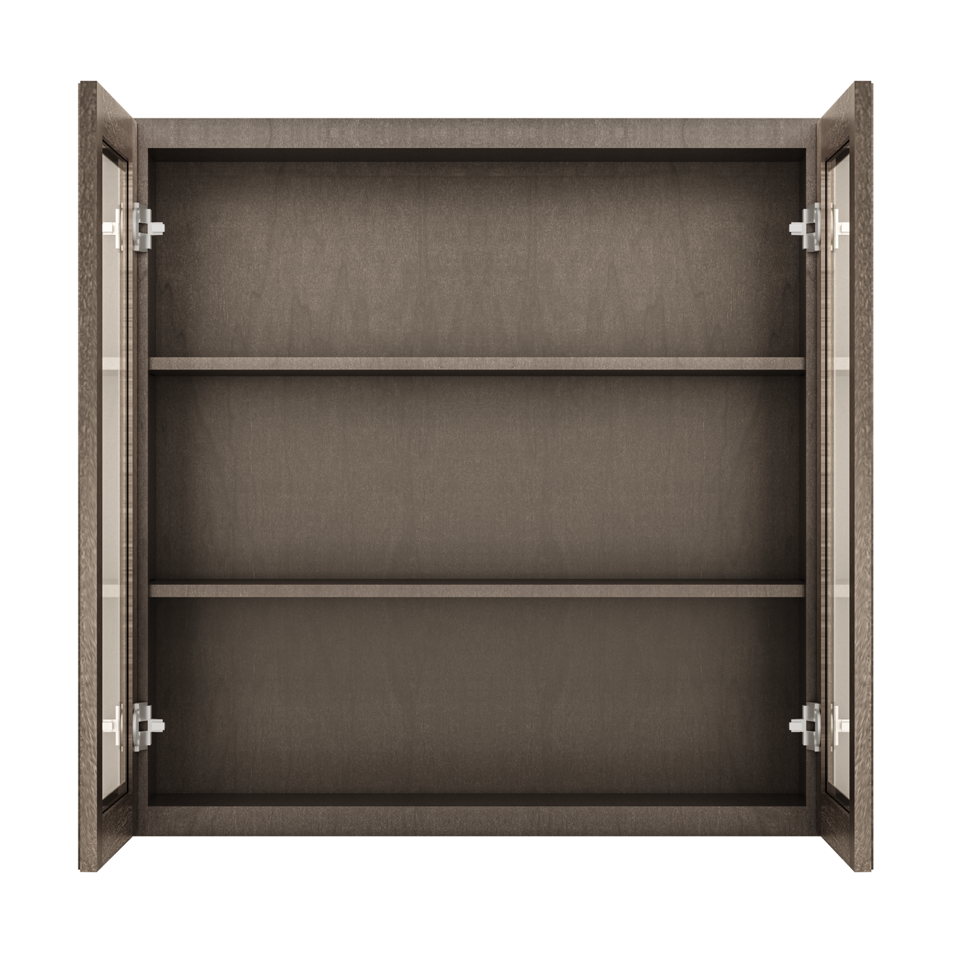 Frosted Glass Door Wall Kitchen Cabinet WMD3636 Milan Slate 36 in. width 36 in. height 12 in. depth - Kitchen Cabinets