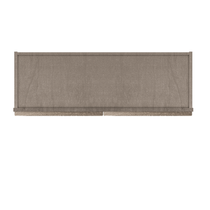 Frosted Glass Door Wall Kitchen Cabinet WMD3636 Milan Slate 36 in. width 36 in. height 12 in. depth - Kitchen Cabinets