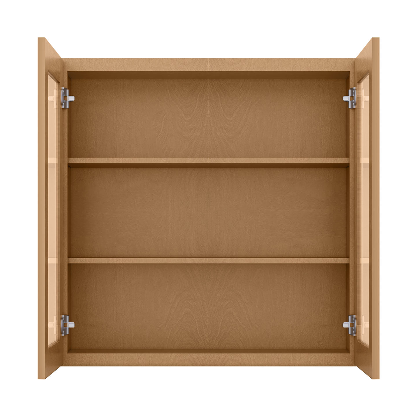 Frosted Glass Door Wall Kitchen Cabinet WMD3636 Shaker Toffee 36 in. width 36 in. height 12 in. depth - Kitchen Cabinets
