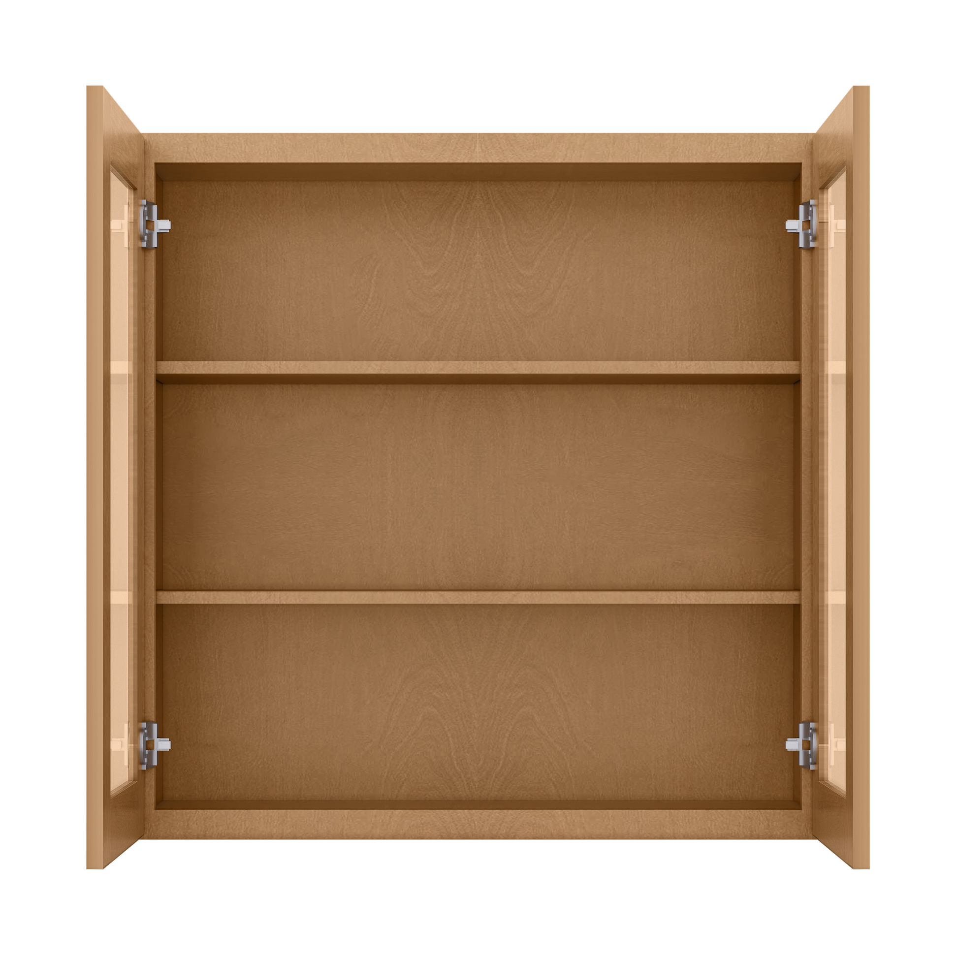 Frosted Glass Door Wall Kitchen Cabinet WMD3636 Shaker Toffee 36 in. width 36 in. height 12 in. depth - Kitchen Cabinets