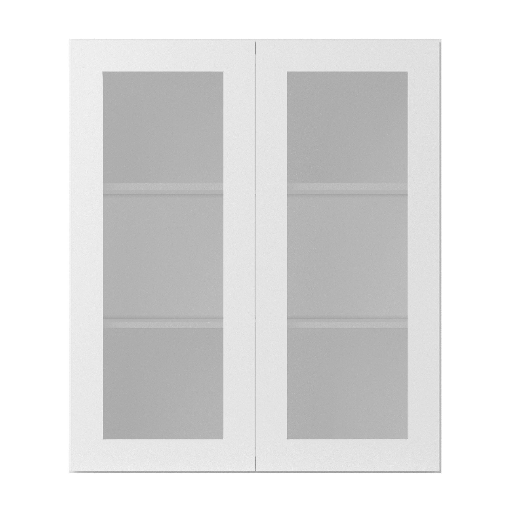 Frosted Glass Door Wall Kitchen Cabinet WMD3642 Alpina White LessCare 36 in. width 42 in. height 12 in. depth - Kitchen