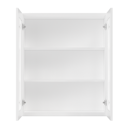 Frosted Glass Door Wall Kitchen Cabinet WMD3642 Alpina White LessCare 36 in. width 42 in. height 12 in. depth - Kitchen