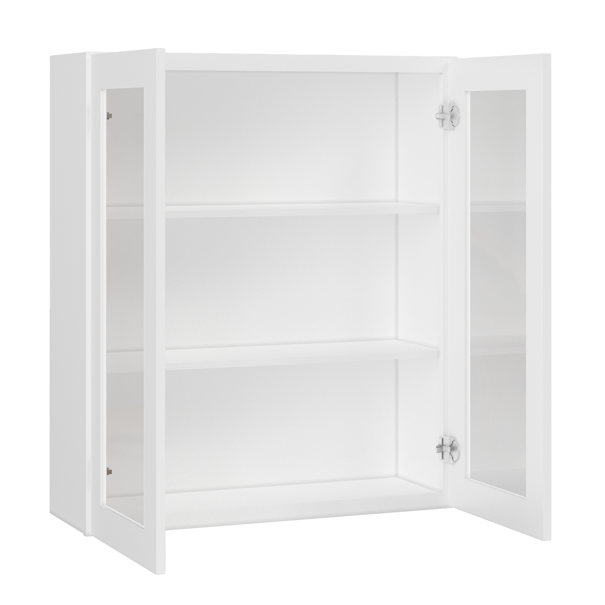 Frosted Glass Door Wall Kitchen Cabinet WMD3642 Alpina White LessCare 36 in. width 42 in. height 12 in. depth - Kitchen