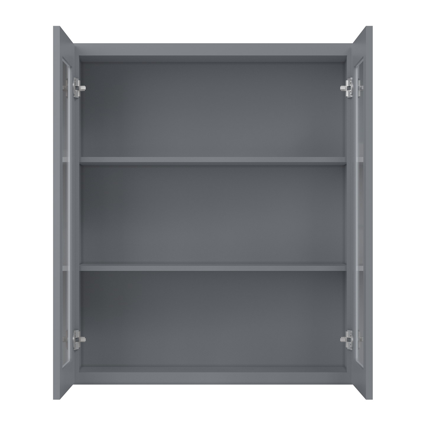 Frosted Glass Door Wall Kitchen Cabinet WMD3642 Colonial Gray LessCare 36 in. width 42 in. height 12 in. depth
