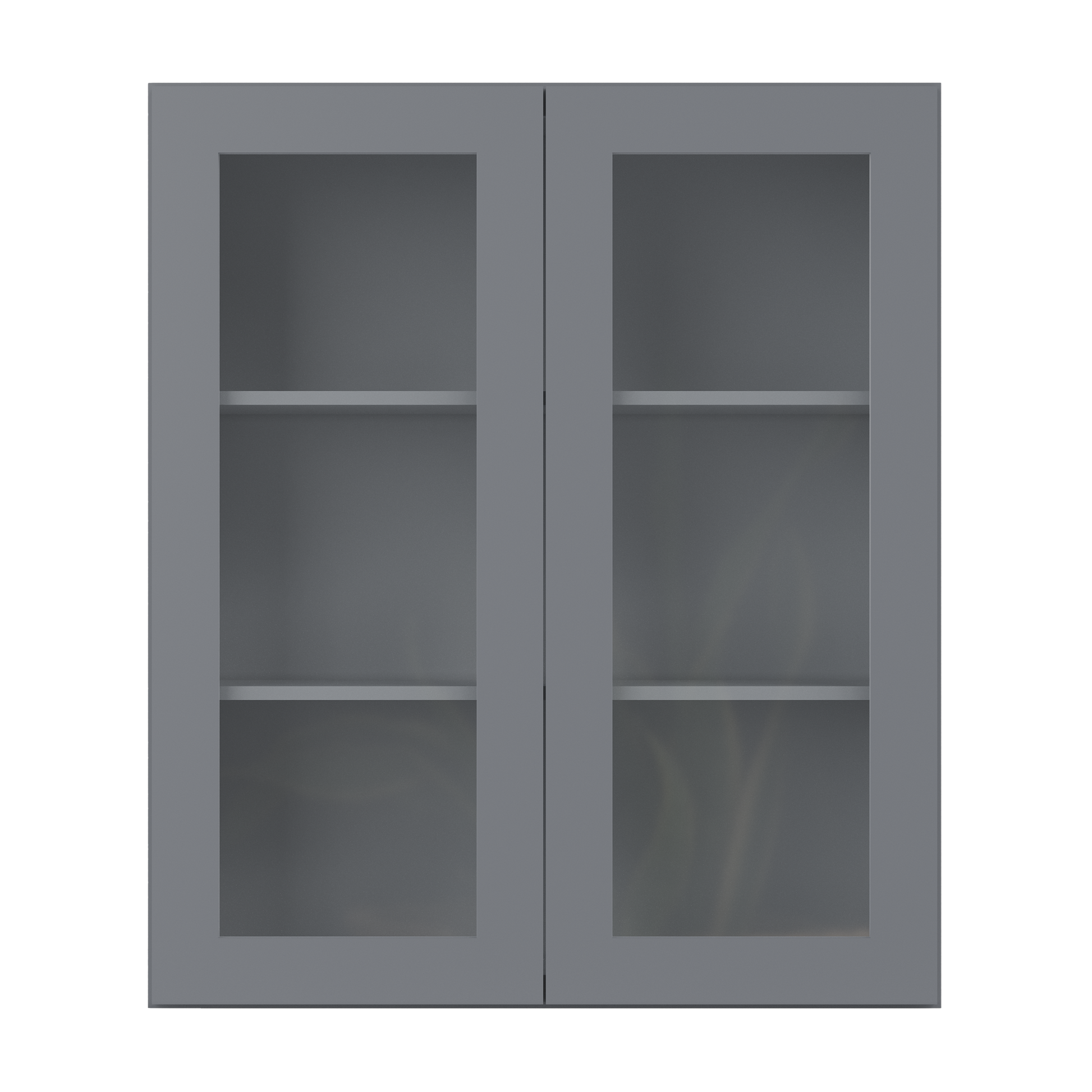 Frosted Glass Door Wall Kitchen Cabinet WMD3642 Colonial Gray LessCare 36 in. width 42 in. height 12 in. depth