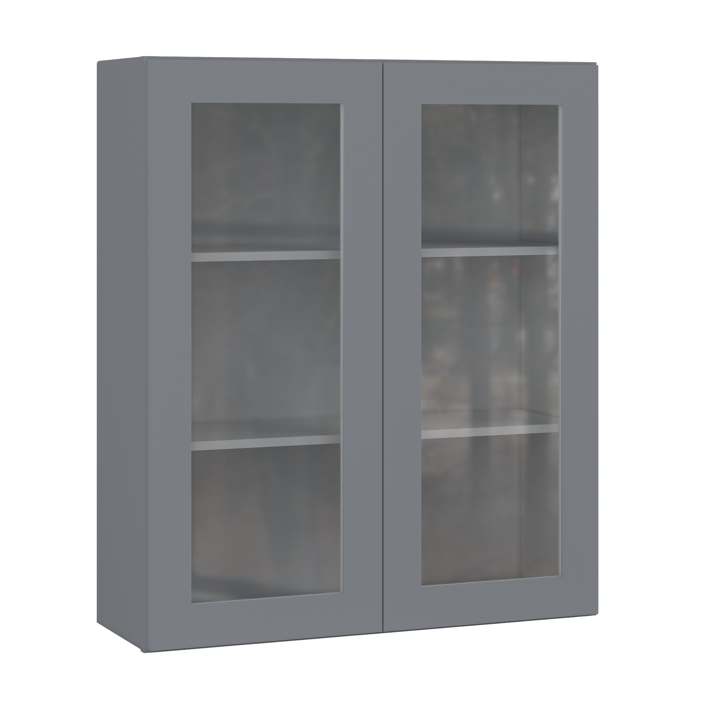 Frosted Glass Door Wall Kitchen Cabinet WMD3642 Colonial Gray LessCare 36 in. width 42 in. height 12 in. depth