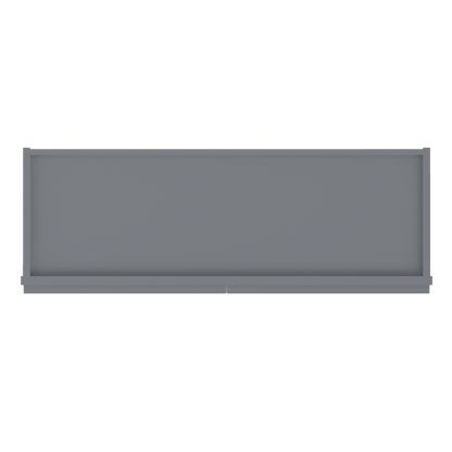 Frosted Glass Door Wall Kitchen Cabinet WMD3642 Colonial Gray LessCare 36 in. width 42 in. height 12 in. depth