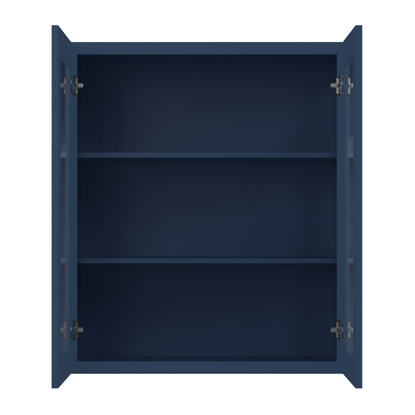 Frosted Glass Door Wall Kitchen Cabinet WMD3642 Danbury Blue LessCare 36 in. width 42 in. height 12 in. depth - Kitchen