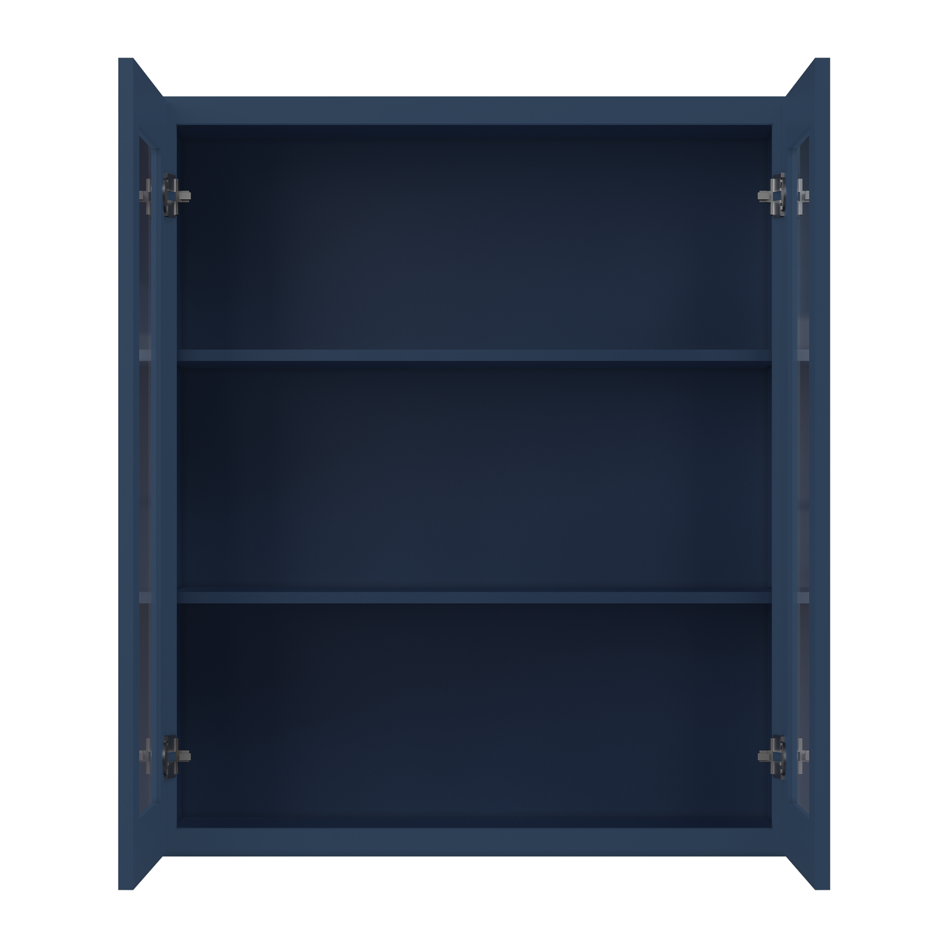 Frosted Glass Door Wall Kitchen Cabinet WMD3642 Danbury Blue LessCare 36 in. width 42 in. height 12 in. depth - Kitchen