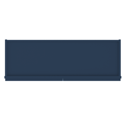 Frosted Glass Door Wall Kitchen Cabinet WMD3642 Danbury Blue LessCare 36 in. width 42 in. height 12 in. depth - Kitchen