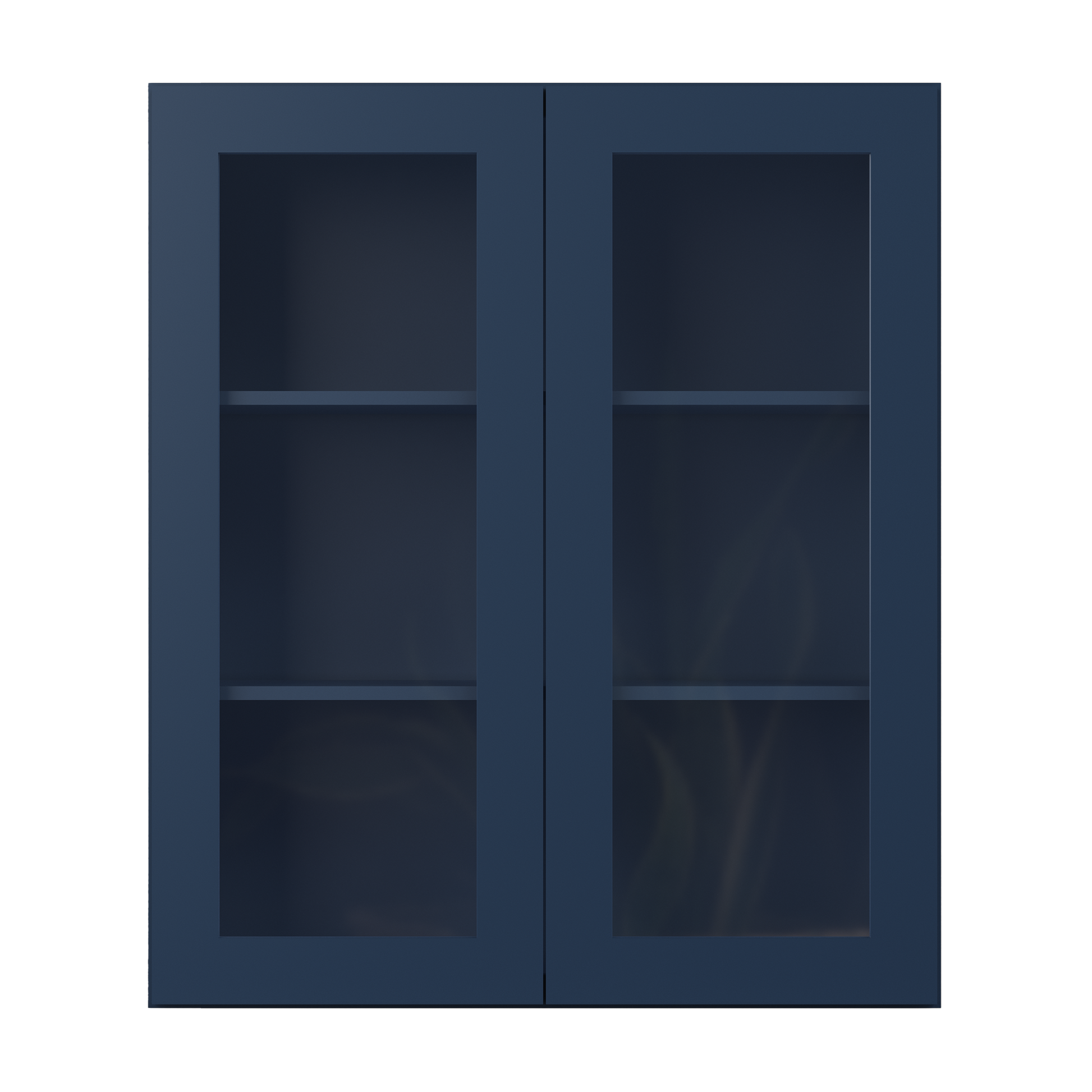 Frosted Glass Door Wall Kitchen Cabinet WMD3642 Danbury Blue LessCare 36 in. width 42 in. height 12 in. depth - Kitchen