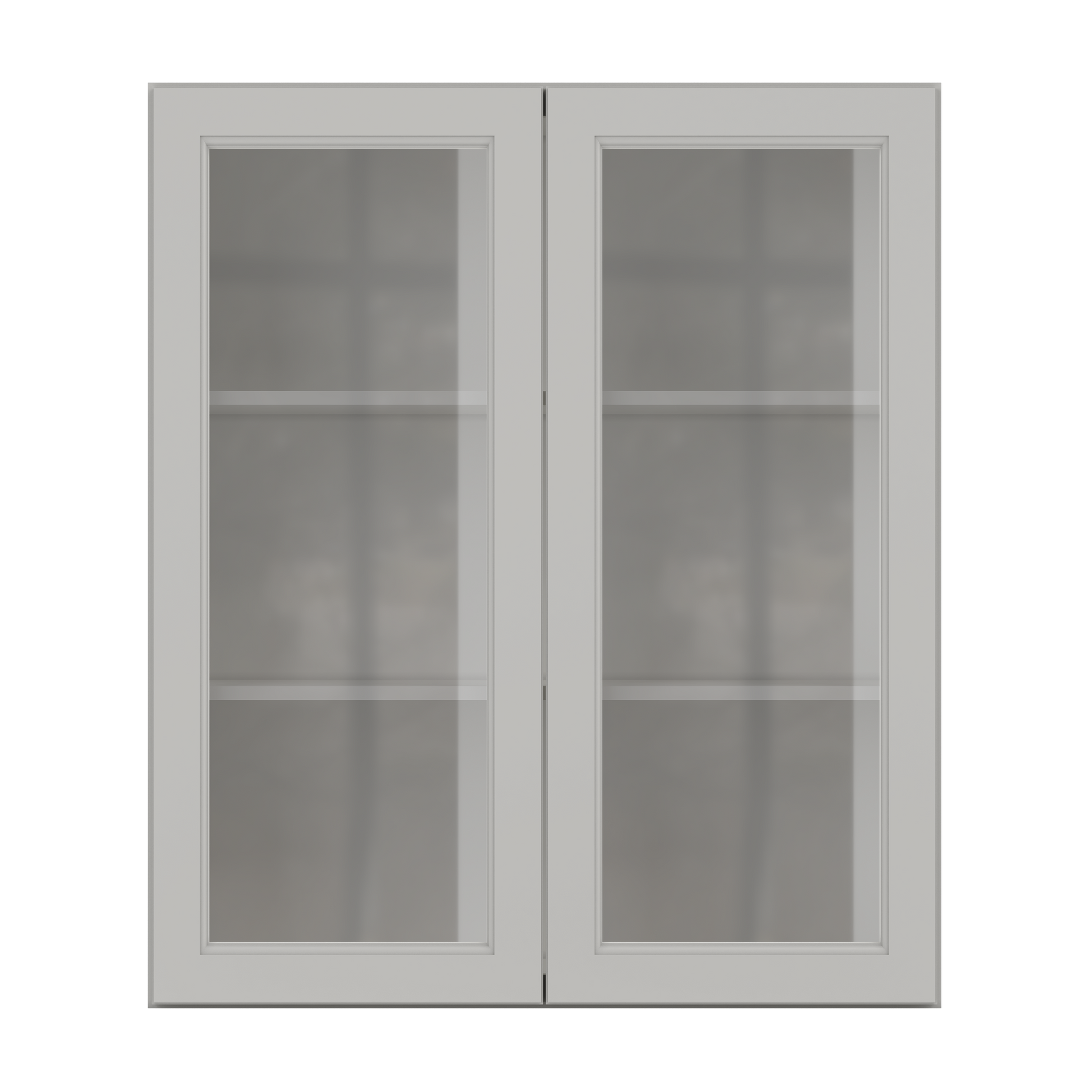 Frosted Glass Door Wall Kitchen Cabinet WMD3642 Milan Pearl 36 in. width 42 in. height 12 in. depth - Kitchen Cabinets