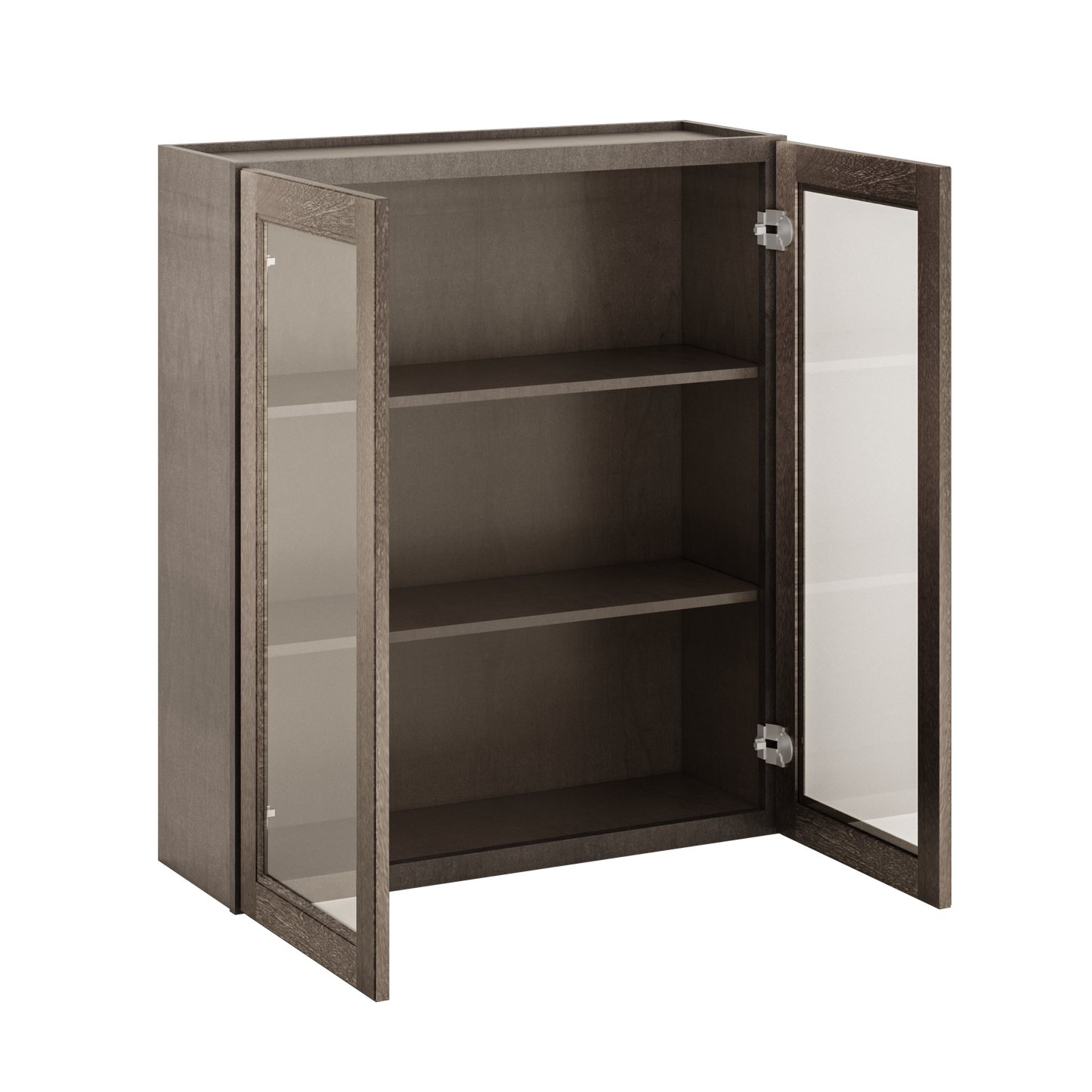 Frosted Glass Door Wall Kitchen Cabinet WMD3642 Milan Slate 36 in. width 42 in. height 12 in. depth - Kitchen Cabinets