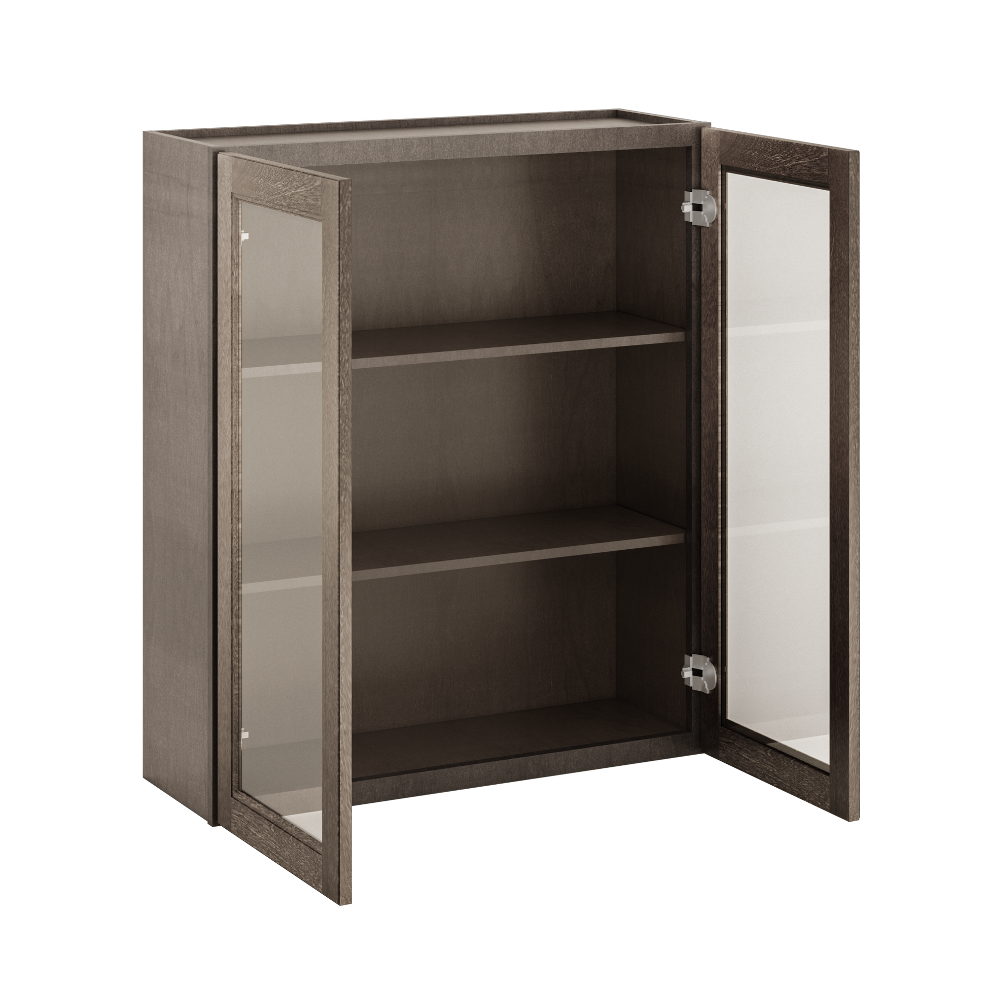 Frosted Glass Door Wall Kitchen Cabinet WMD3642 Milan Slate 36 in. width 42 in. height 12 in. depth - Kitchen Cabinets