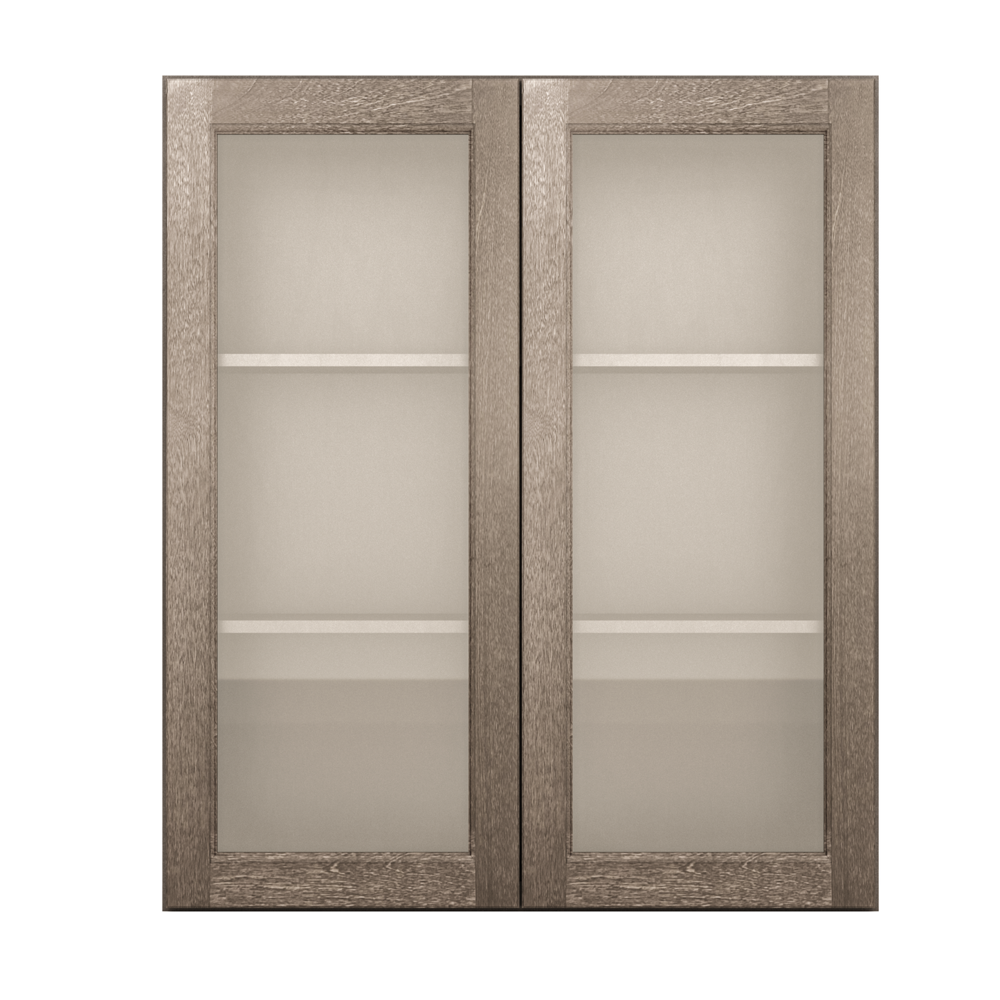 Frosted Glass Door Wall Kitchen Cabinet WMD3642 Milan Slate 36 in. width 42 in. height 12 in. depth - Kitchen Cabinets