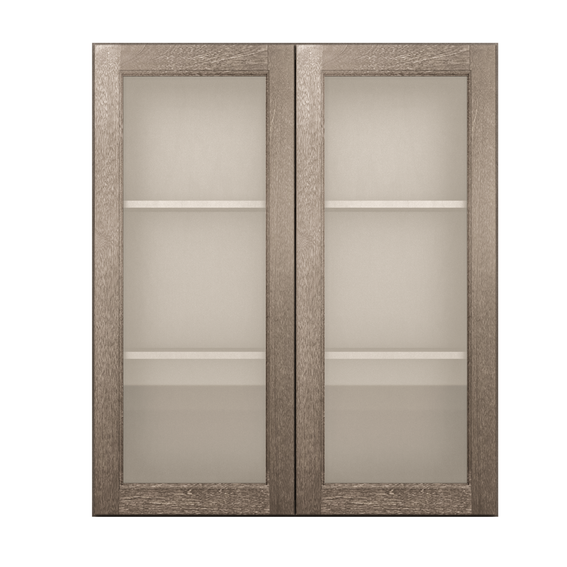 Frosted Glass Door Wall Kitchen Cabinet WMD3642 Milan Slate 36 in. width 42 in. height 12 in. depth - Kitchen Cabinets