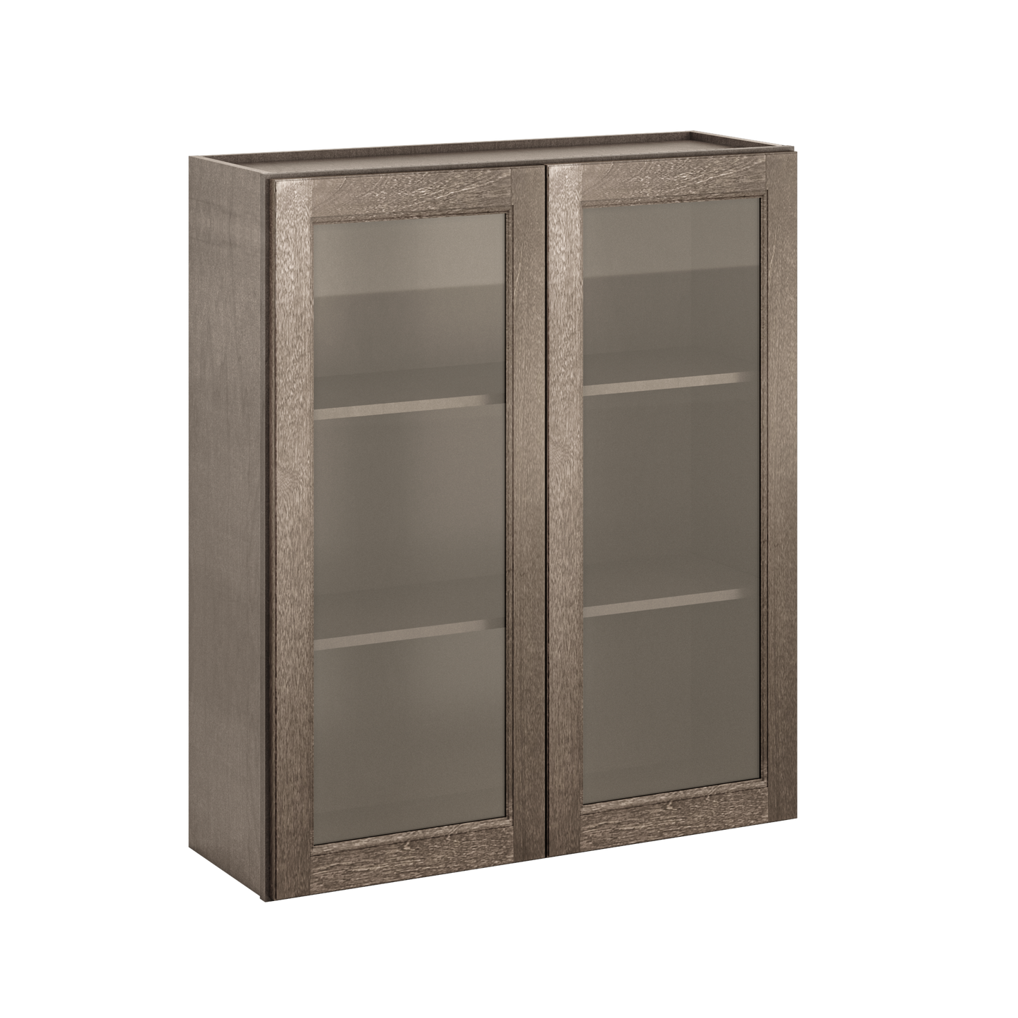 Frosted Glass Door Wall Kitchen Cabinet WMD3642 Milan Slate 36 in. width 42 in. height 12 in. depth - Kitchen Cabinets