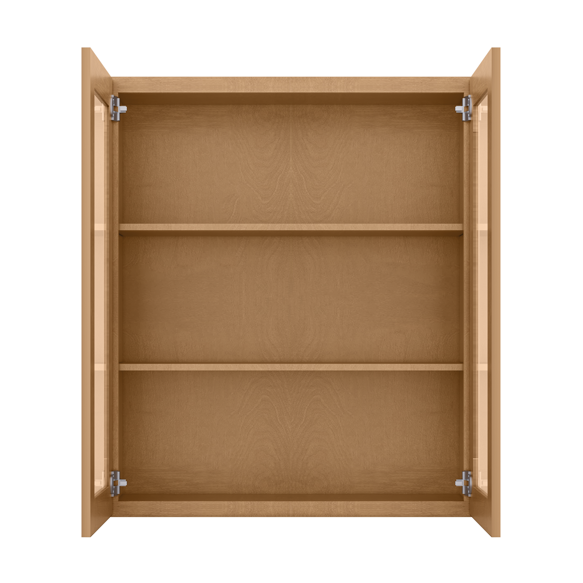 Frosted Glass Door Wall Kitchen Cabinet WMD3642 Shaker Toffee 36 in. width 42 in. height 12 in. depth - Kitchen Cabinets