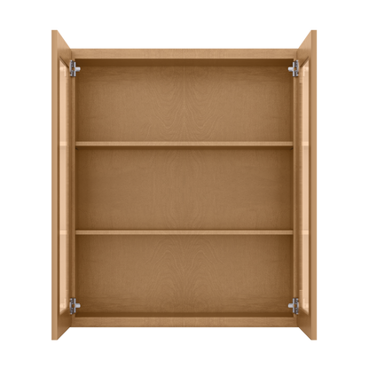 Frosted Glass Door Wall Kitchen Cabinet WMD3642 Shaker Toffee 36 in. width 42 in. height 12 in. depth - Kitchen Cabinets