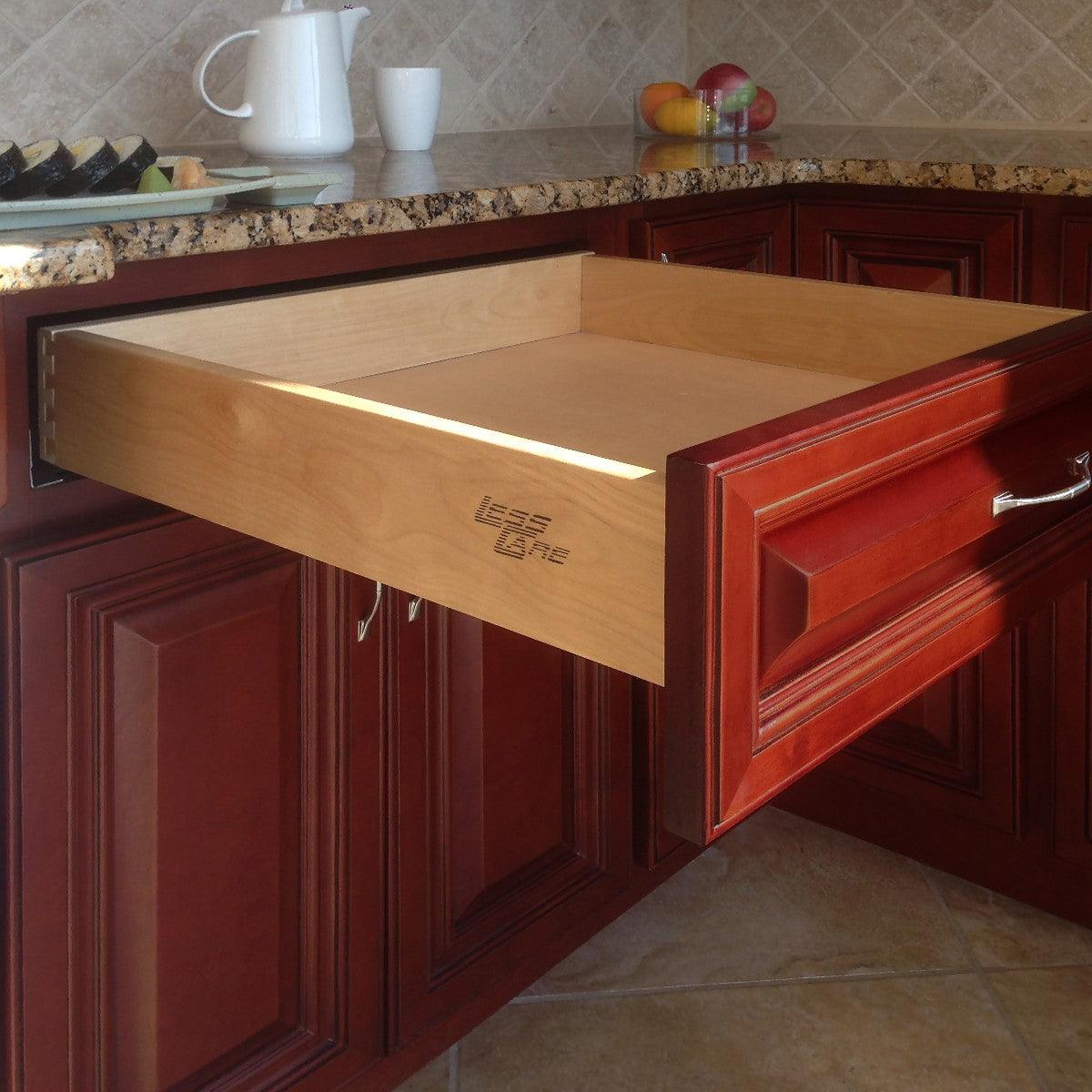 Full Extension Soft-Close Dovetail Drawer Upgrade for B30 Base Kitchen Cabinet - Kitchen Cabinets