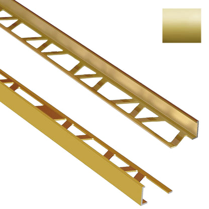 Gold Edge Trim Jolly 3/8 in. by 8 ft. Aluminum L Angle Edging for Wall or Floor Tile - Edge Trim