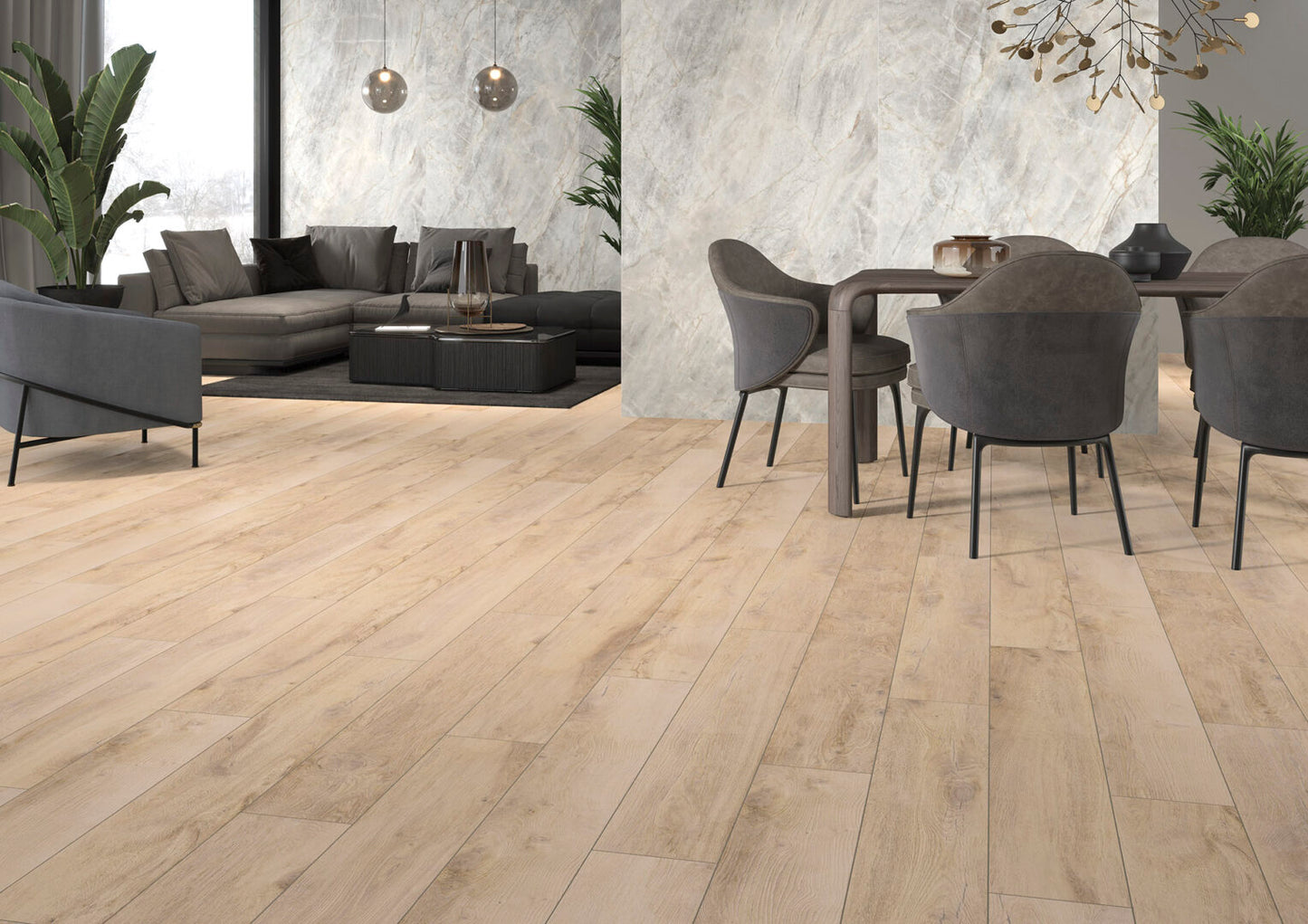 San Pedro Wood Look Light Beige Tile 8x48 Rectified Porcelain Floor and Wall for Interior or Exterior